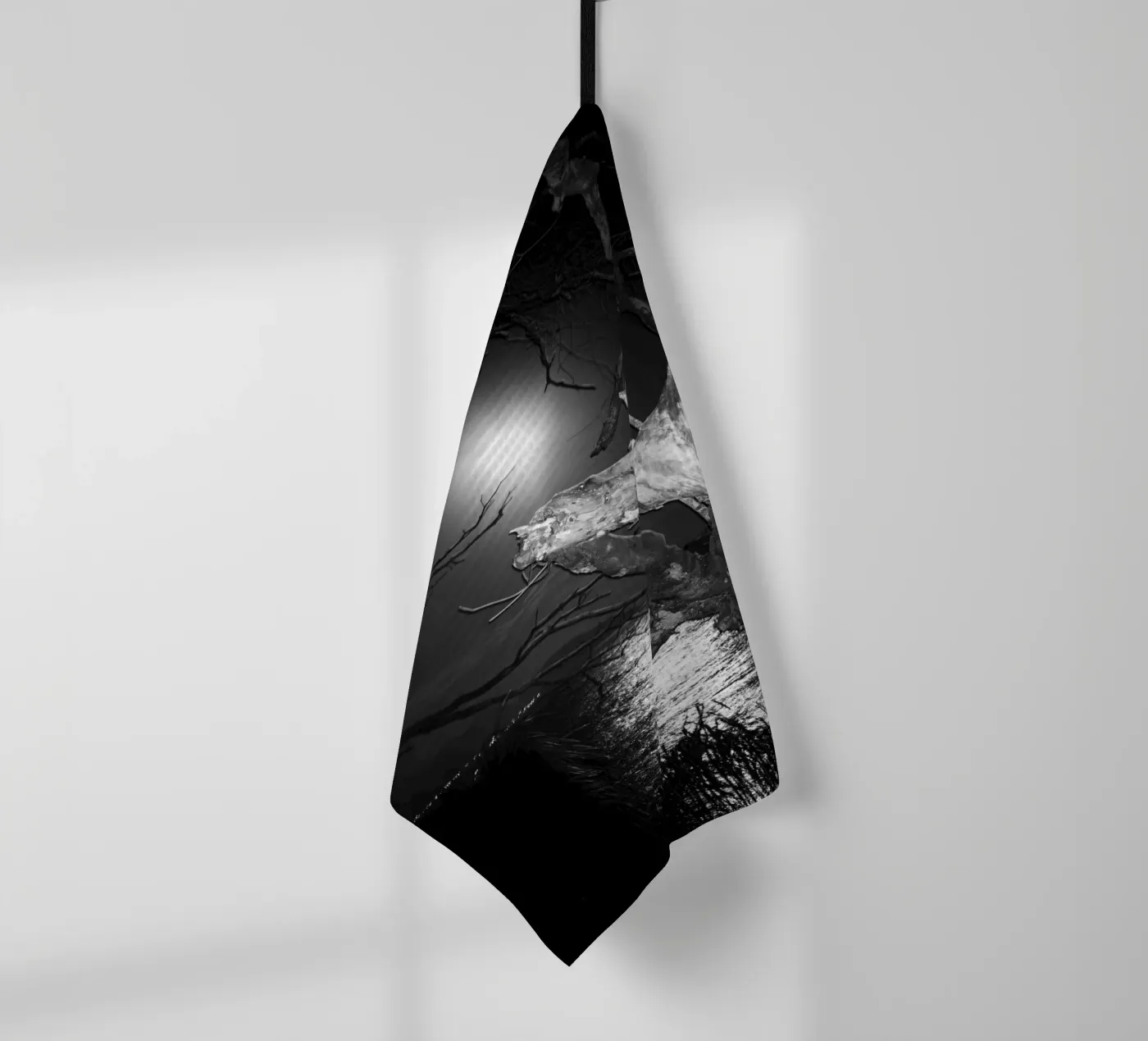 Moon tea towel by rafael campezato