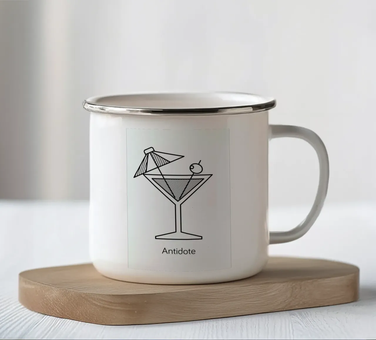 Antidote tazza in smalto da Chris Wharton