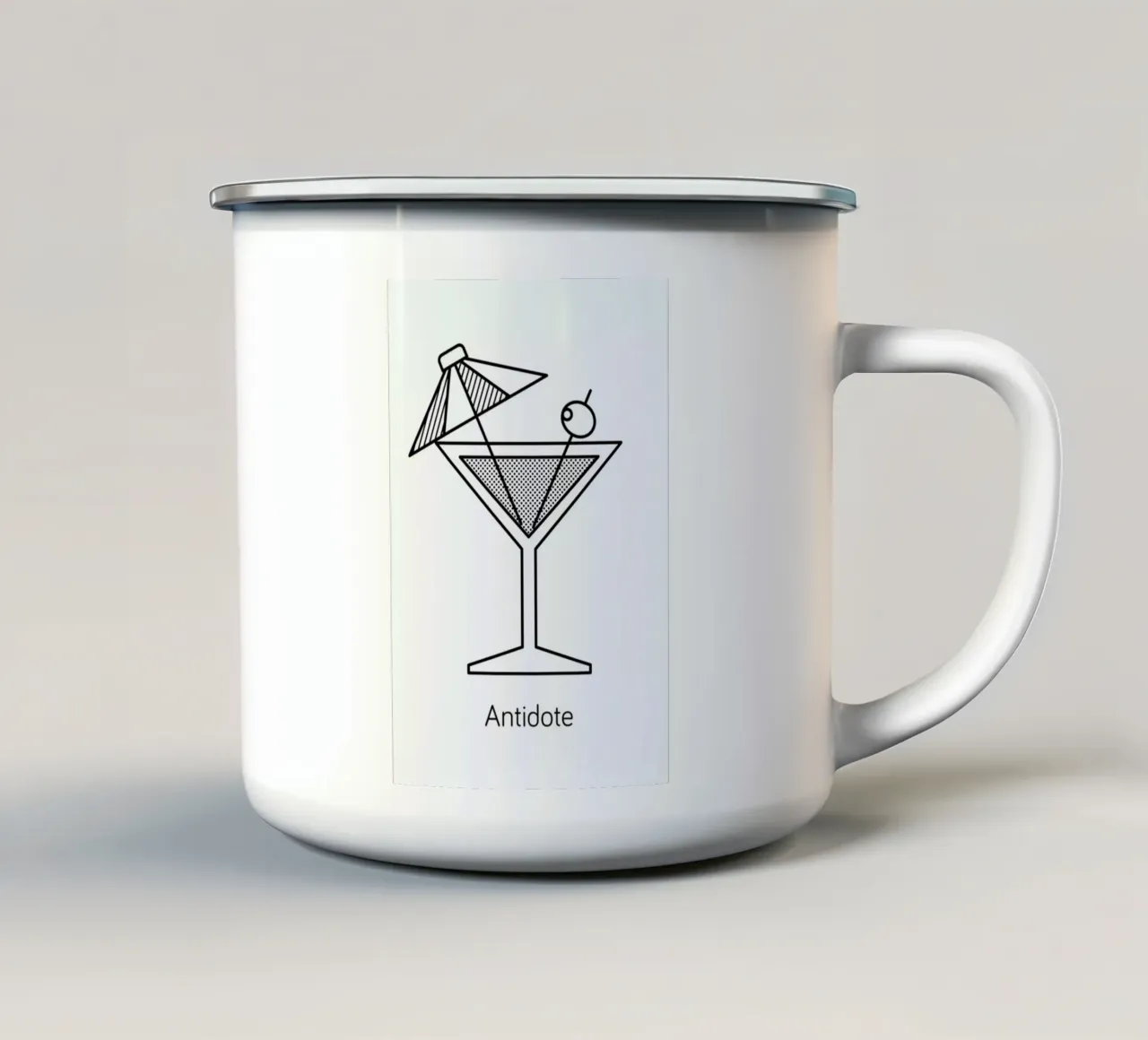 Antidote tazza in smalto da Chris Wharton