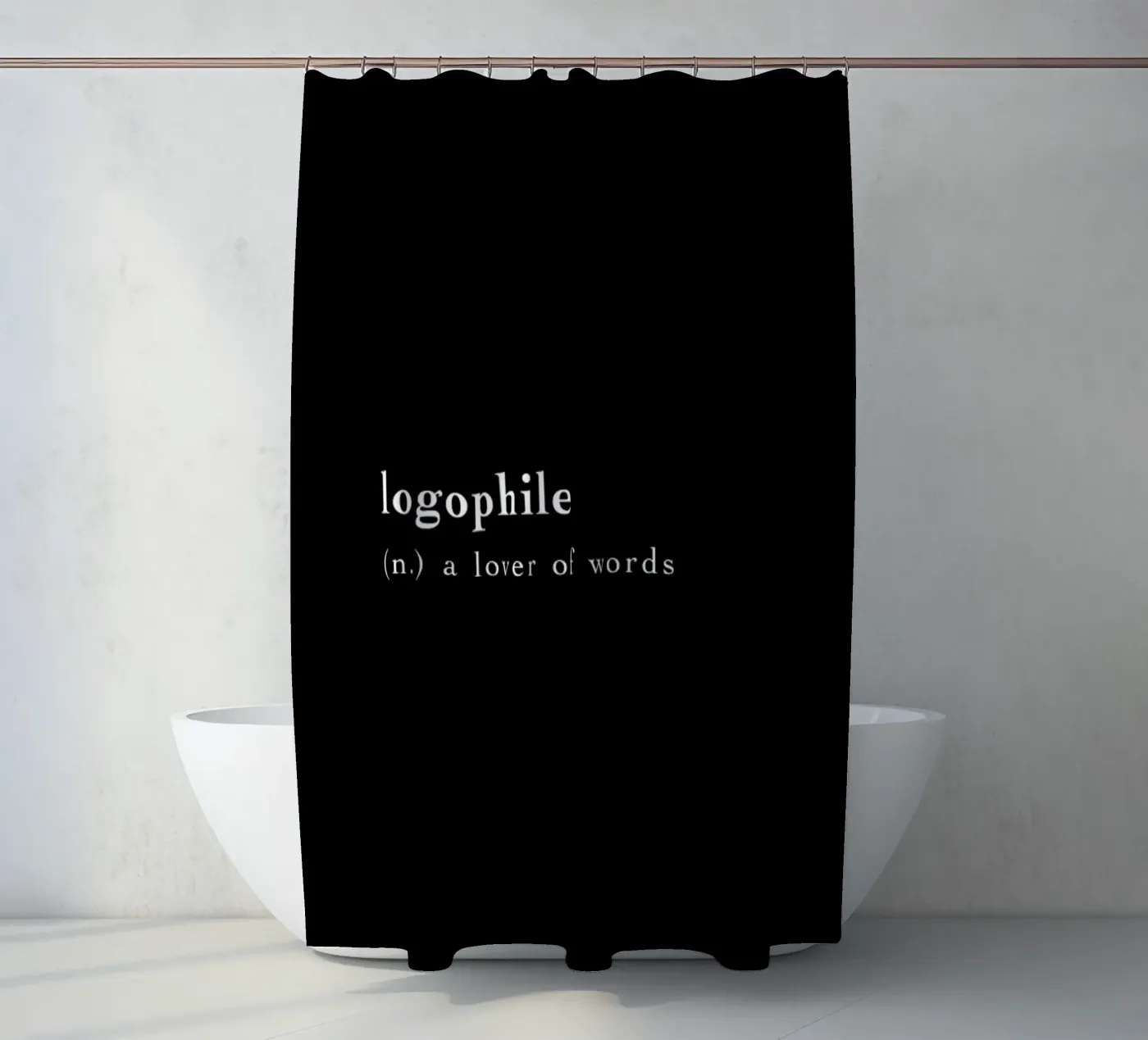 Logophile Duschvorhang von Studio One
