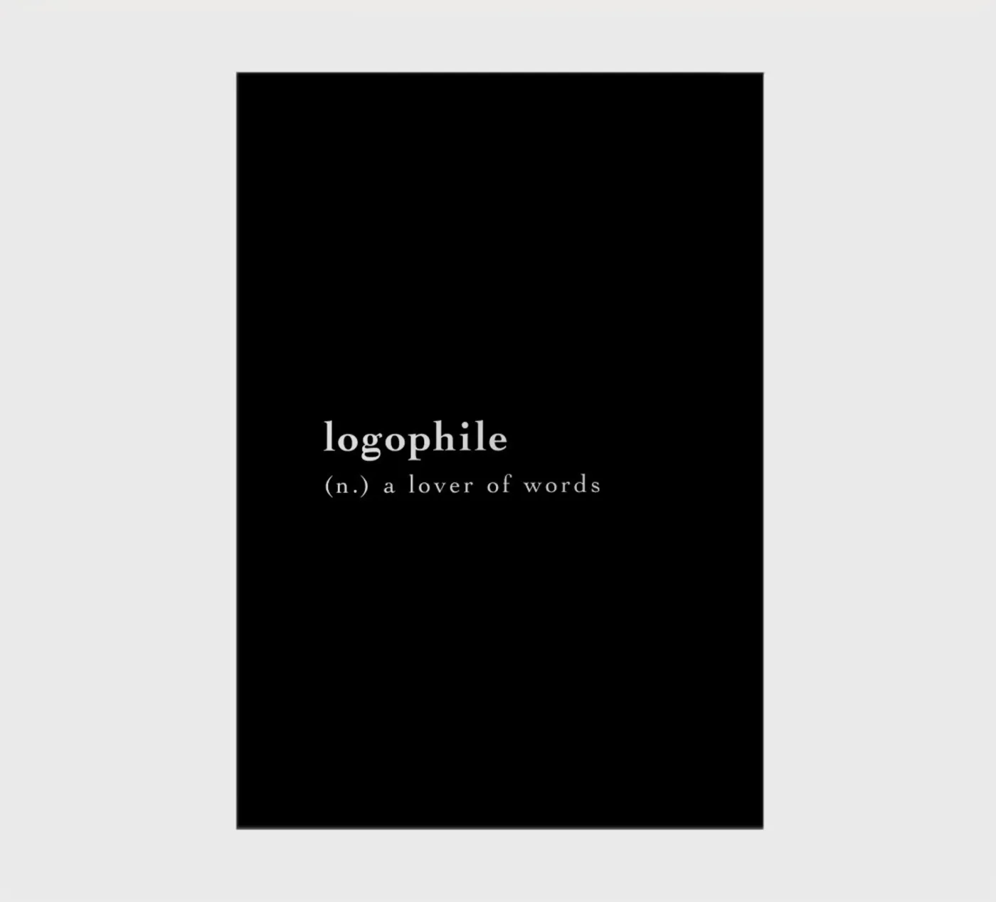 Logophile notebook by Studio One