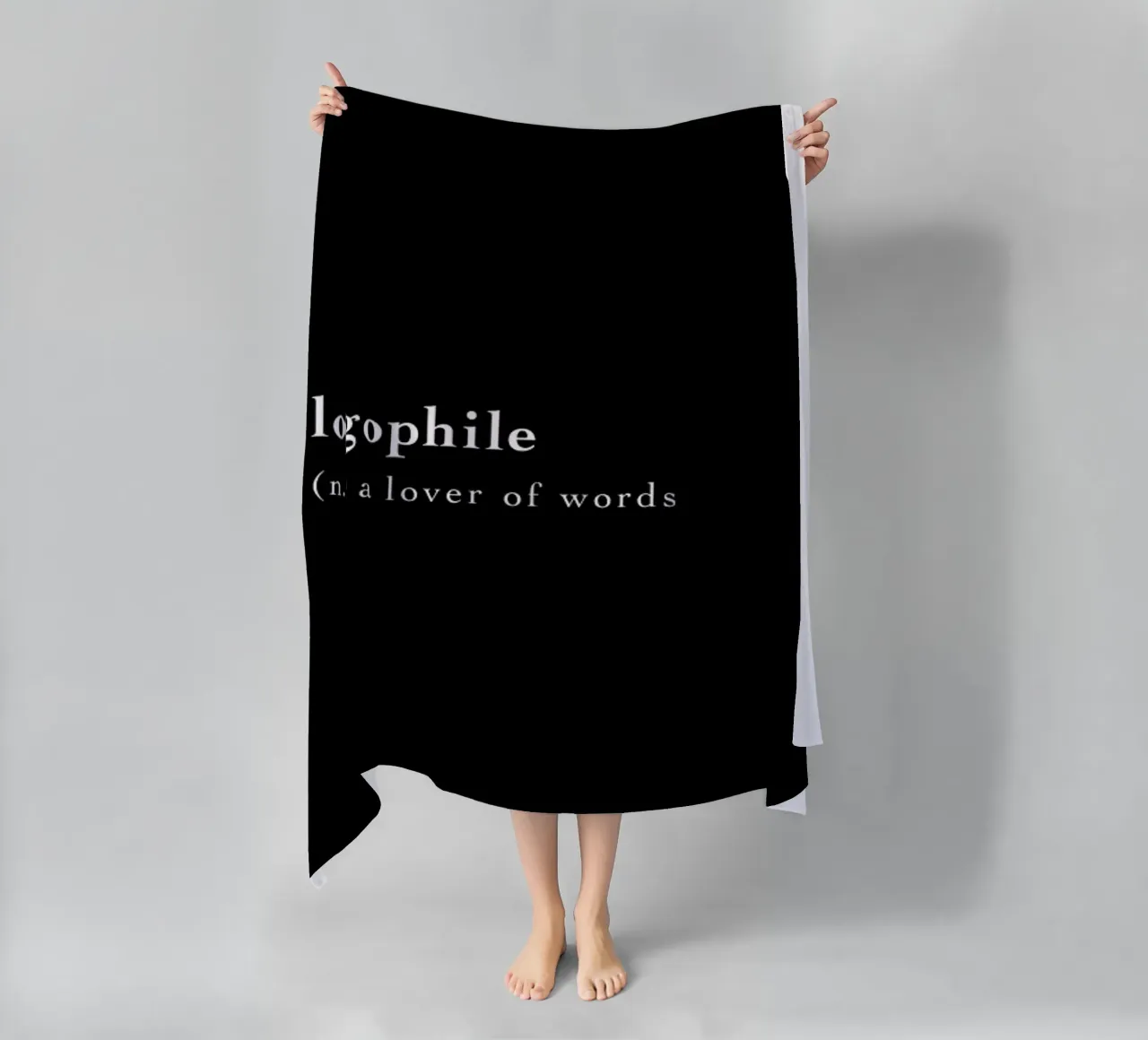 Logophile beach towel by Studio One