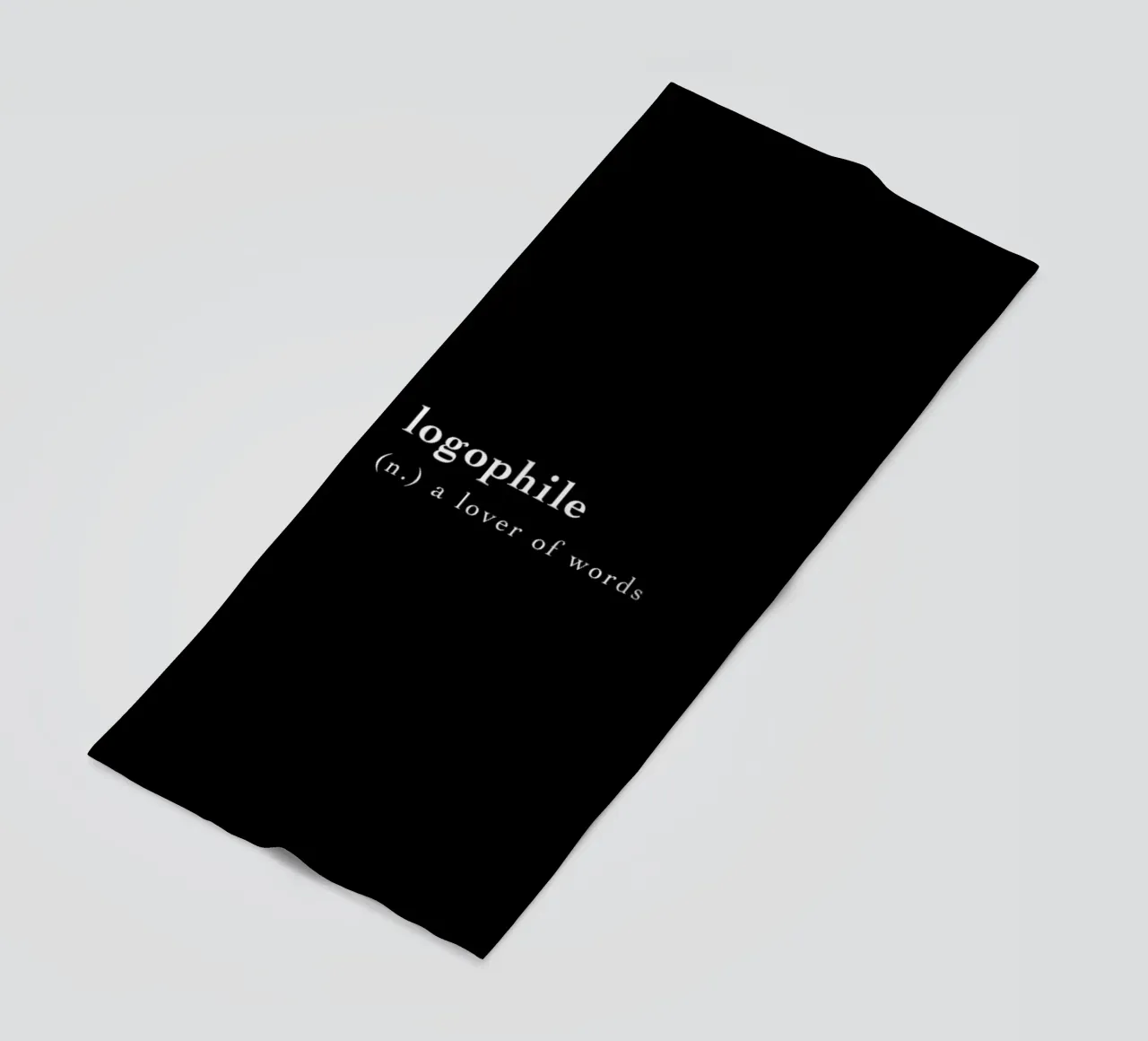 Logophile beach towel by Studio One