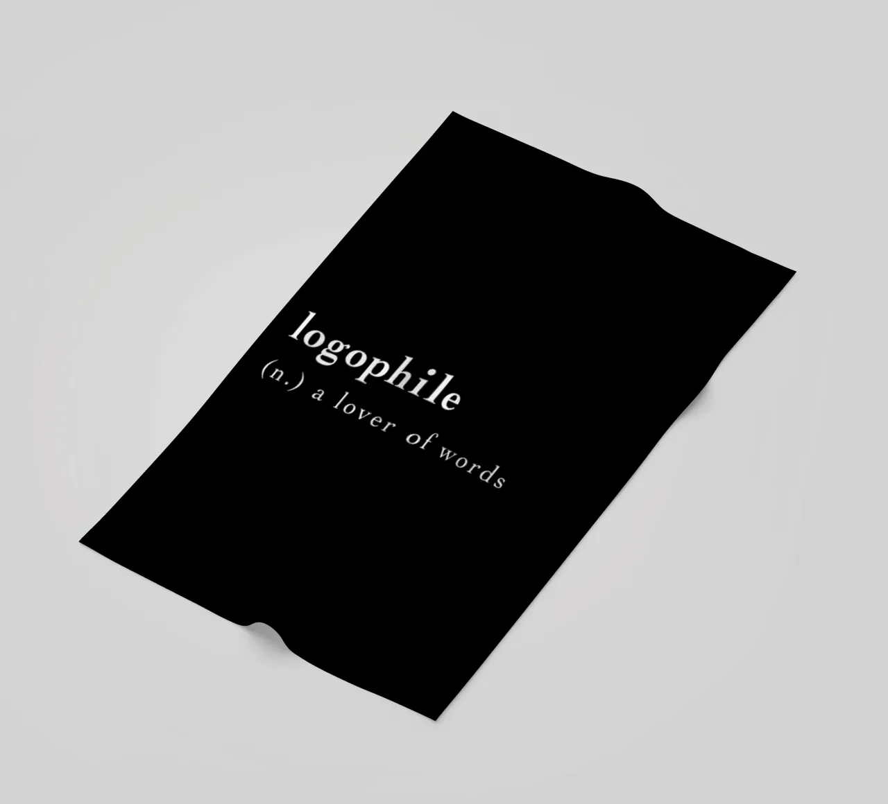 Logophile beach towel by Studio One