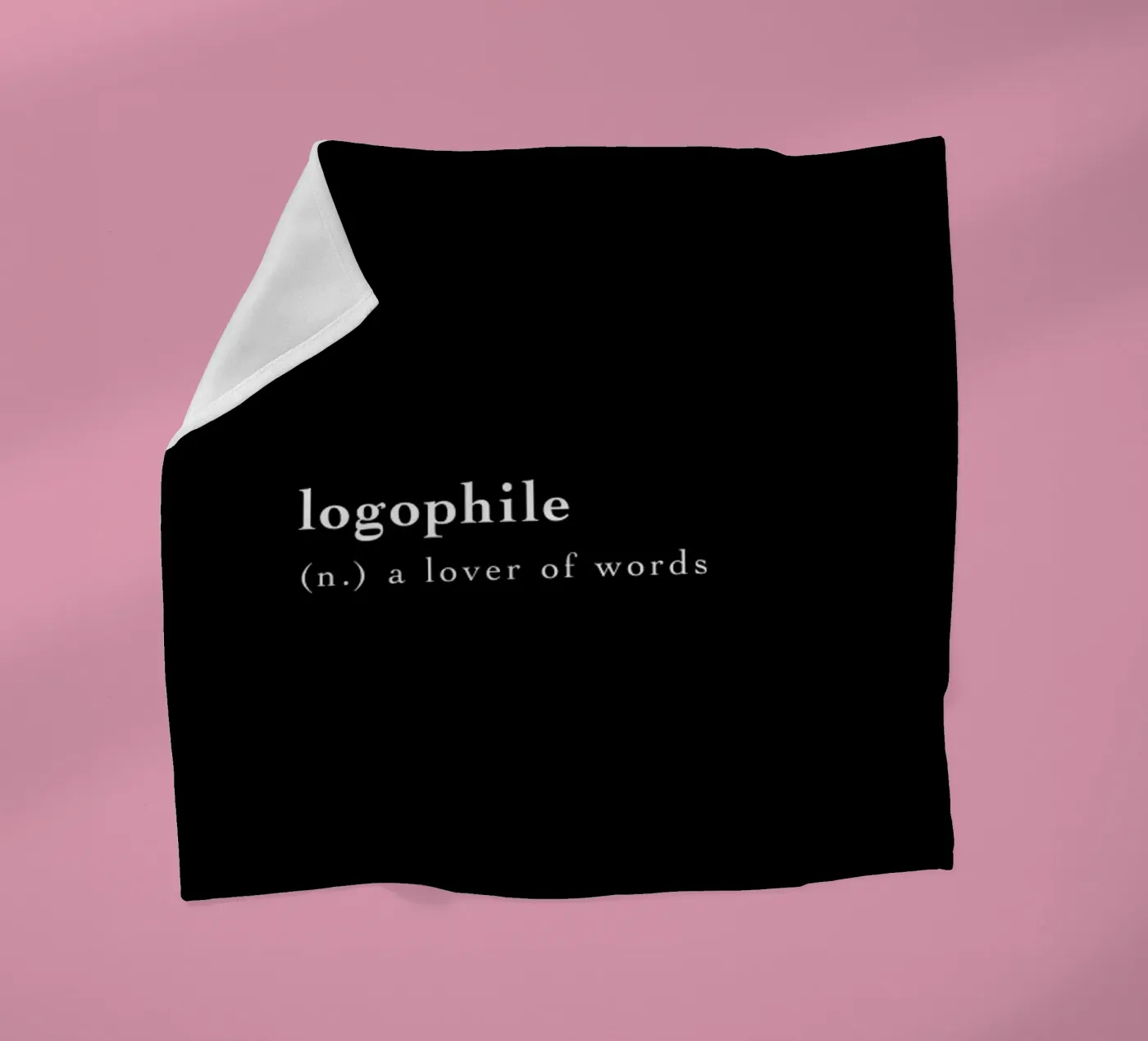 Logophile fleece blanket by Studio One