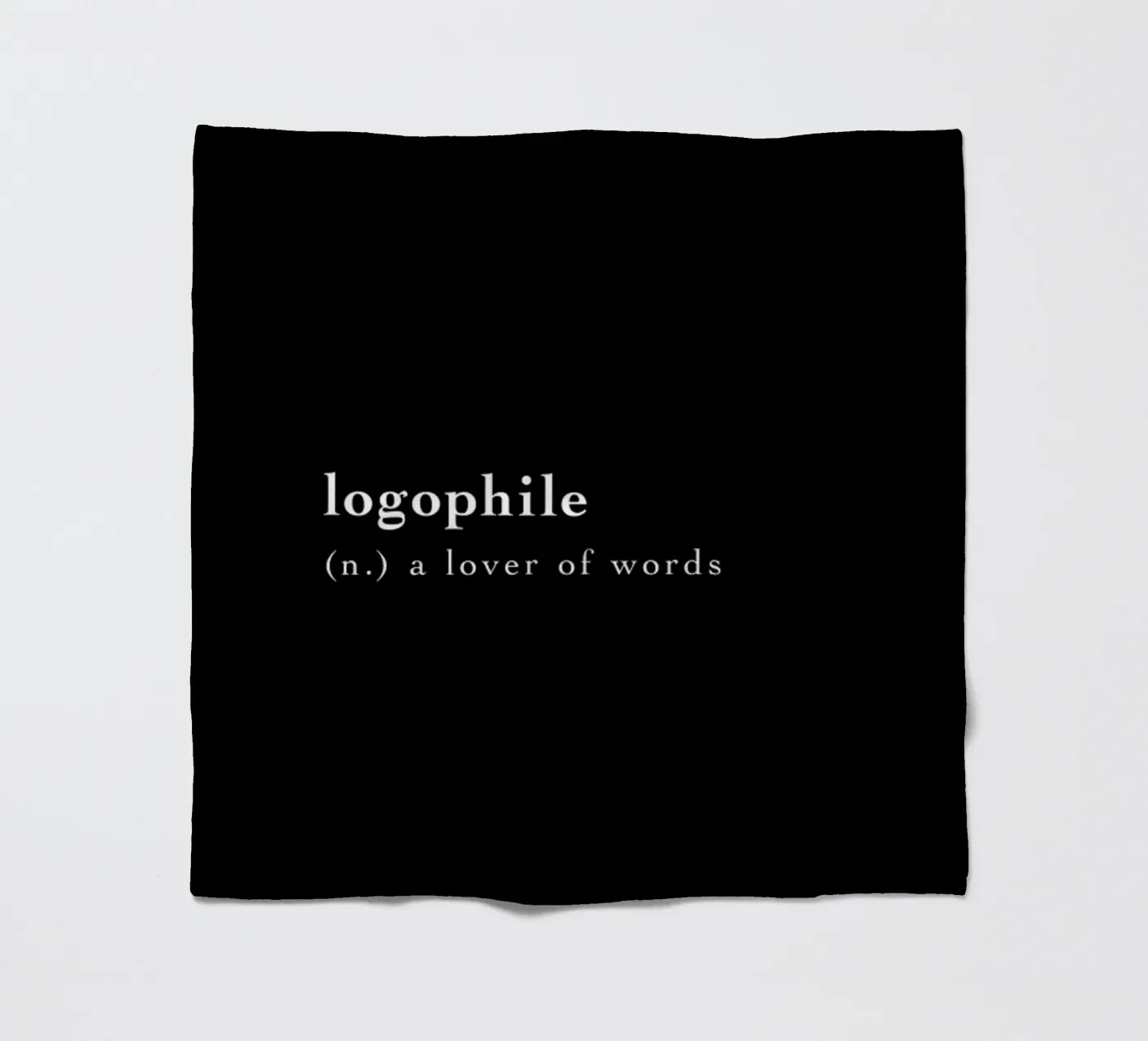 Logophile fleece blanket by Studio One