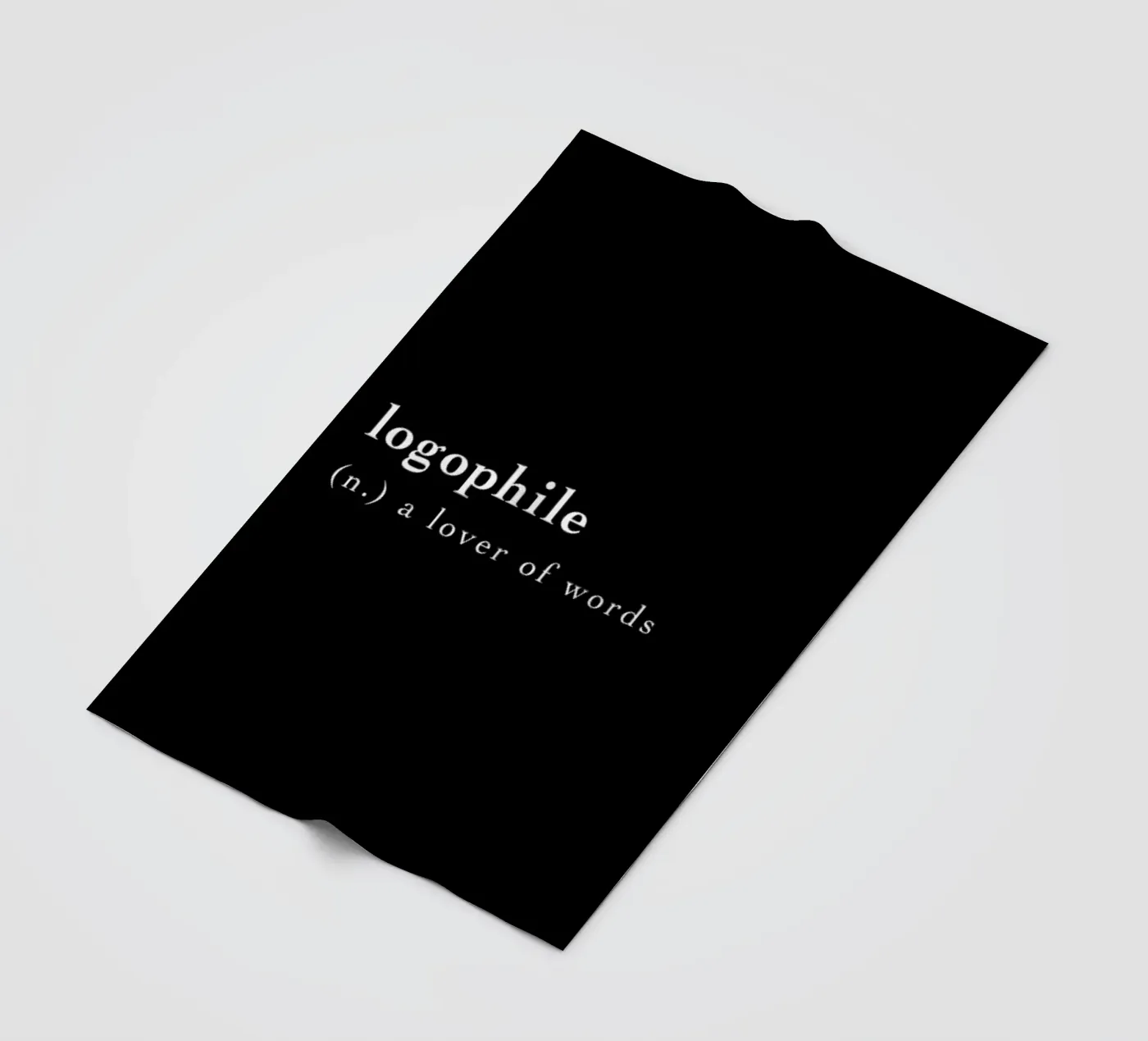 Logophile fleece blanket by Studio One