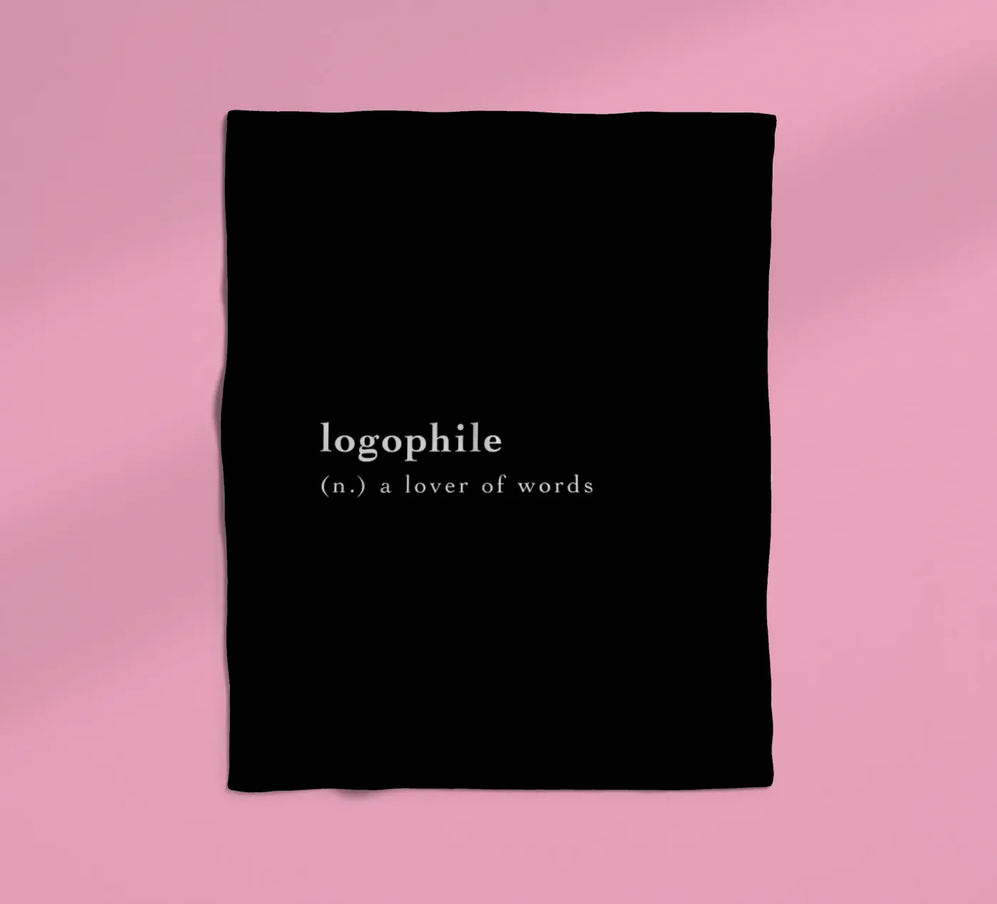 Logophile fleece blanket by Studio One