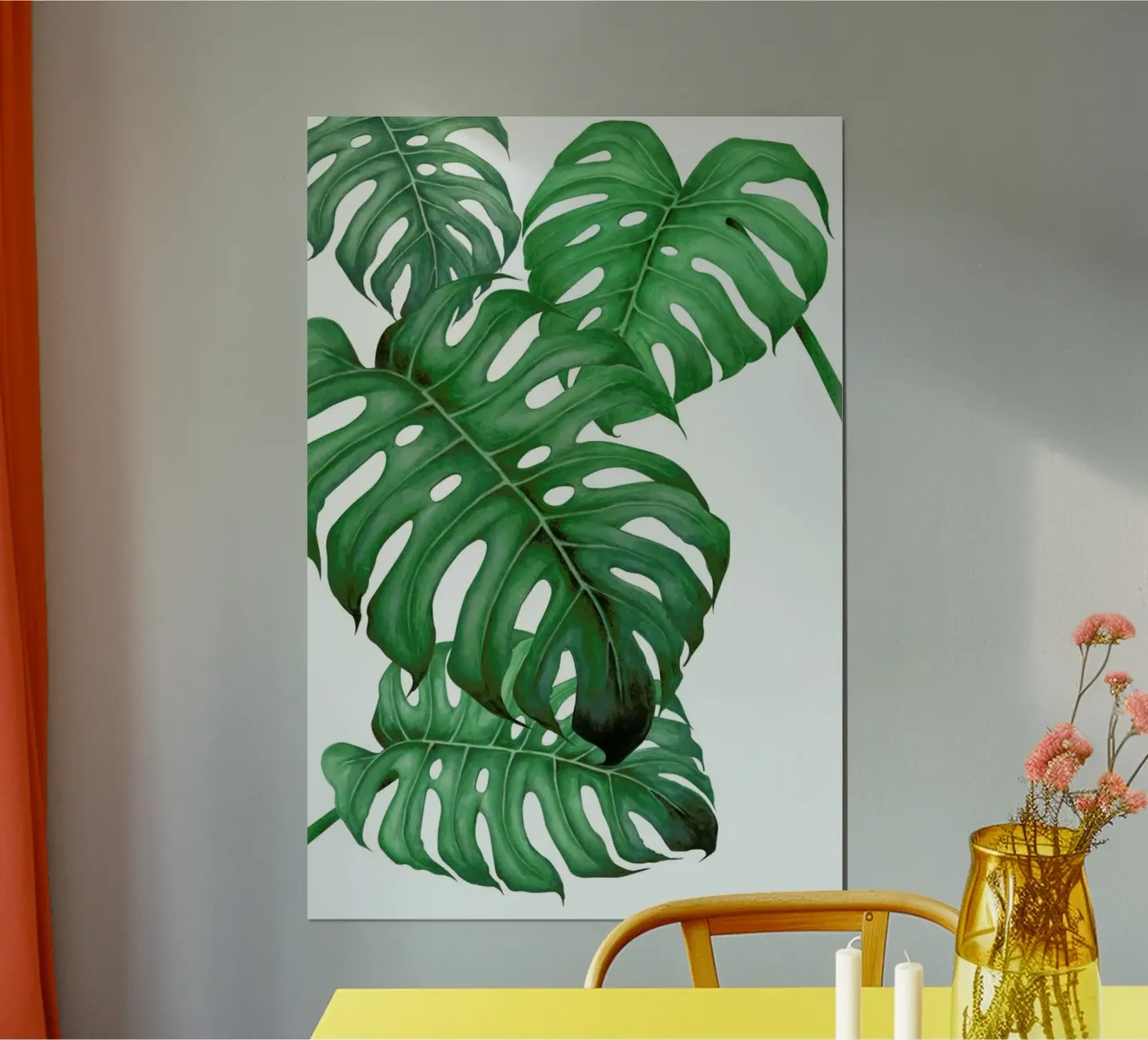 Tropical No. 2 poster with aluminum frame by typealive