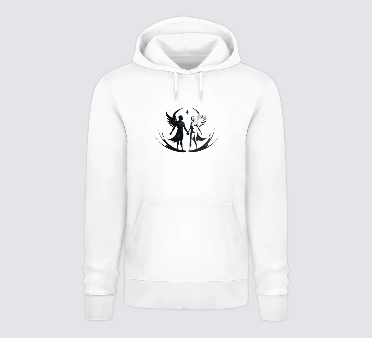 Symbolic representation of duality and unity through art hoodie by DesignDoodle