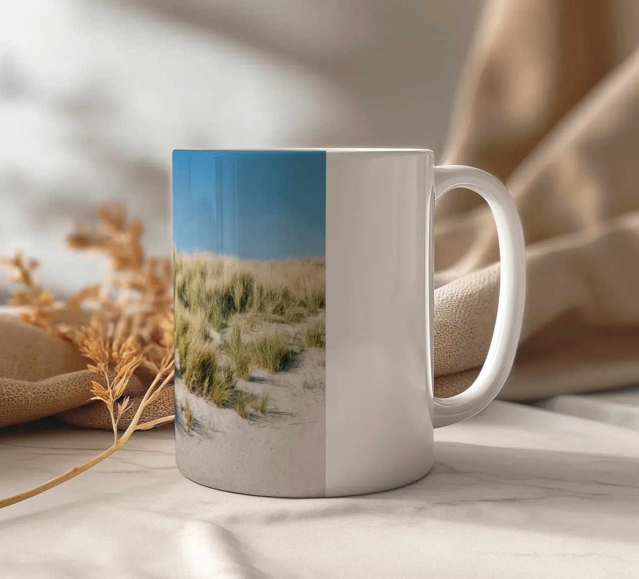 Spiaggia vicino a Helgoland tazza in ceramica da susea