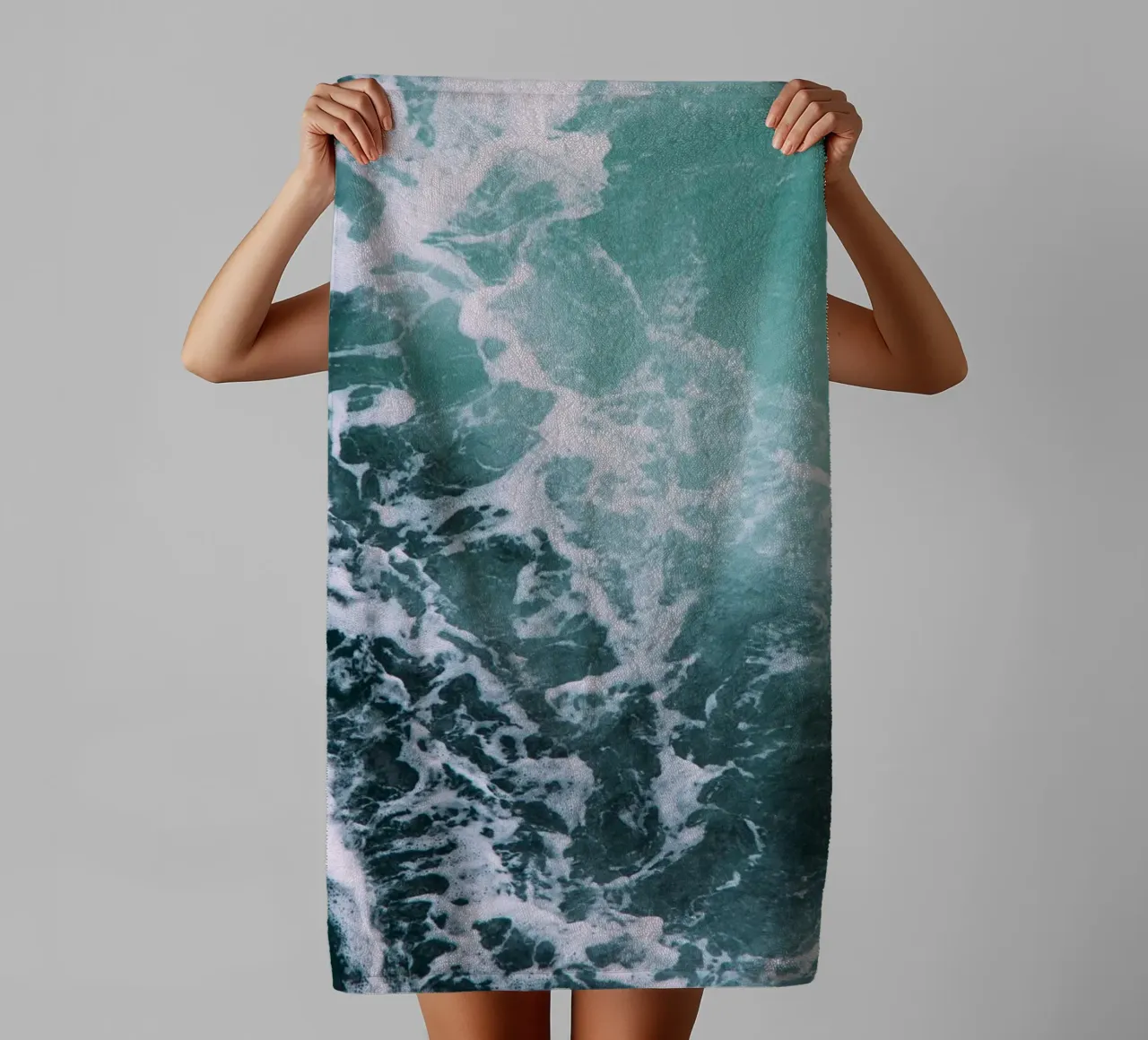 Ocean Waves towel by susea
