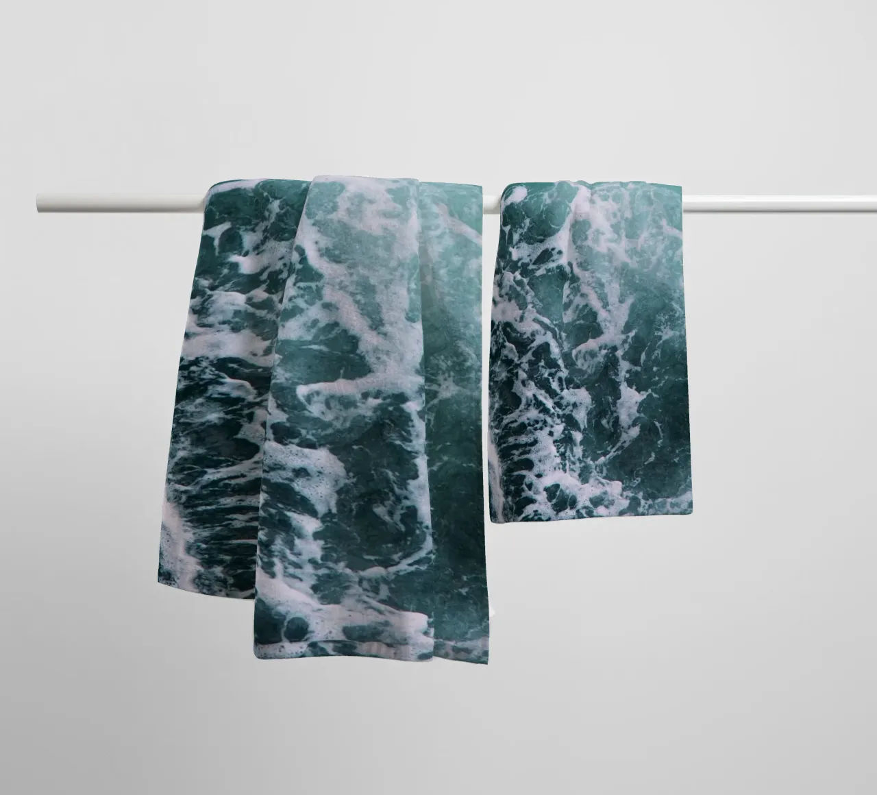 Ocean Waves towel by susea