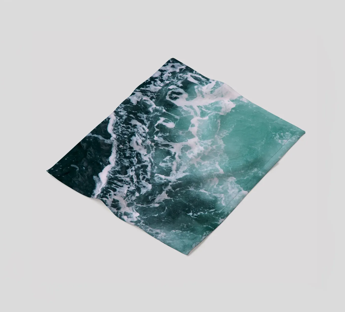 Ocean Waves fleece blanket by susea