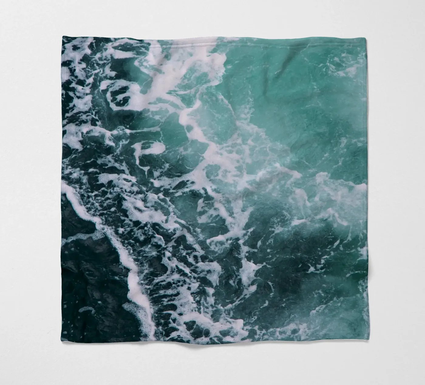 Ocean Waves fleece blanket by susea