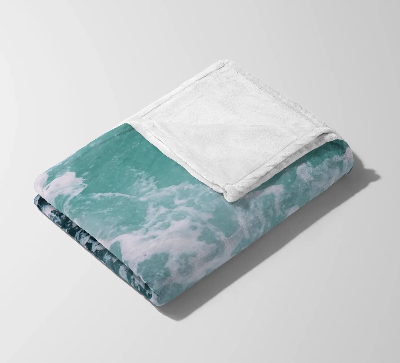 Ocean Waves fleece blanket by susea