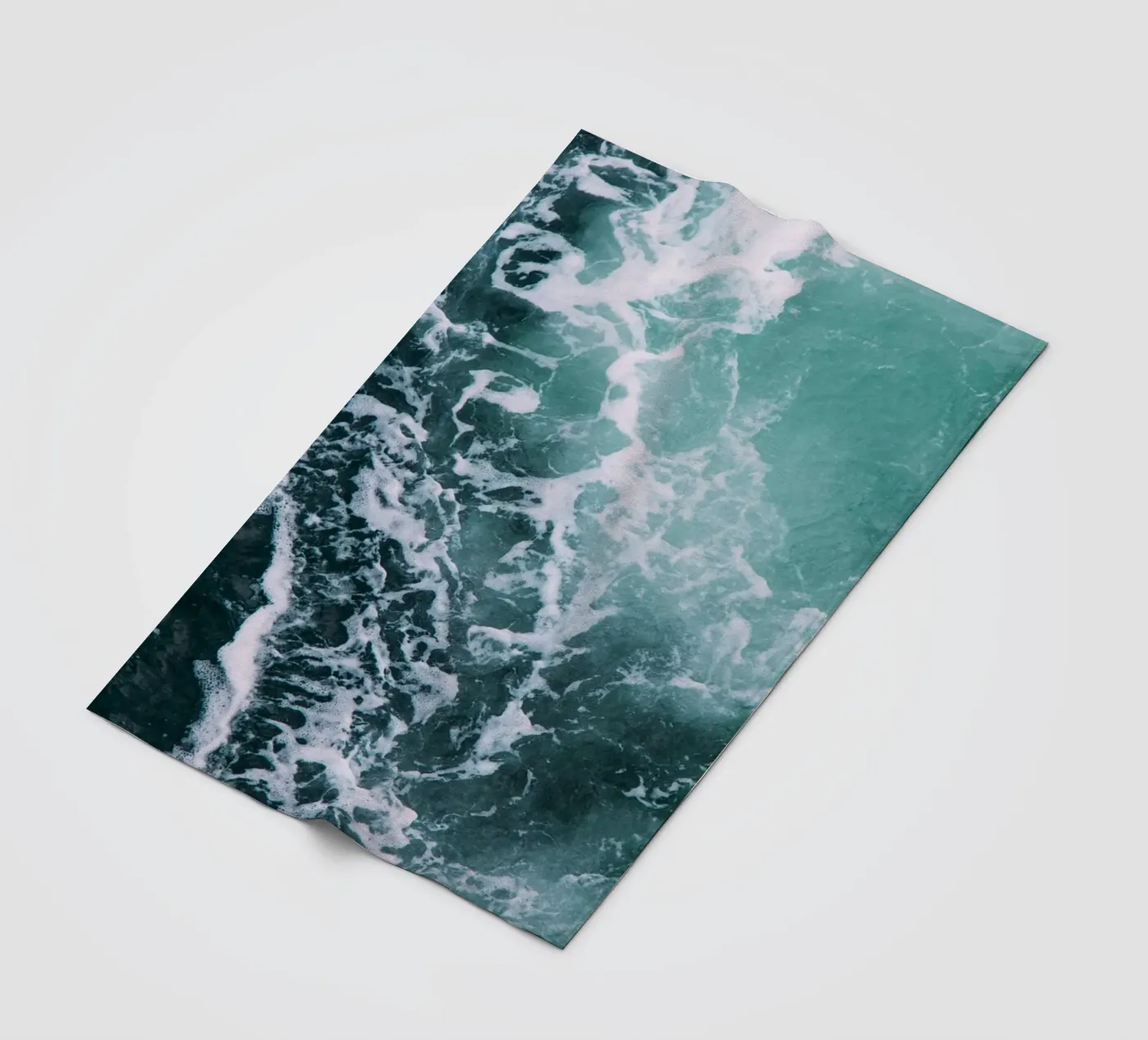 Ocean Waves fleece blanket by susea