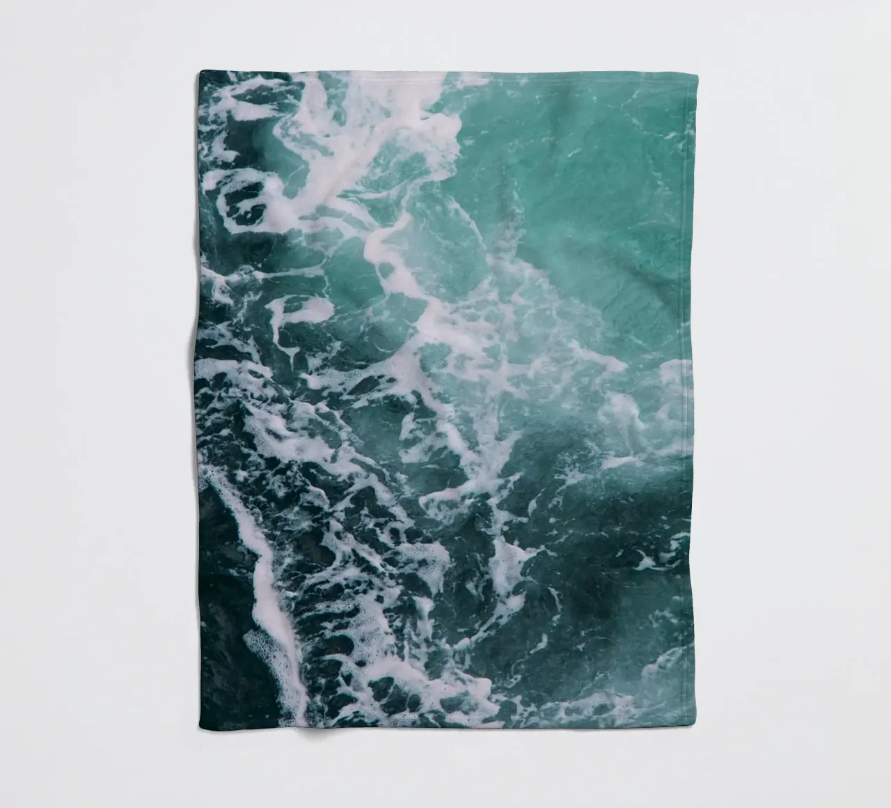 Ocean Waves fleece blanket by susea