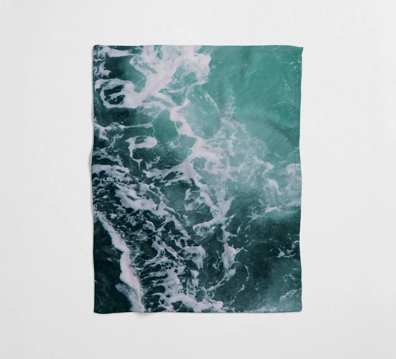 Ocean Waves fleece blanket by susea
