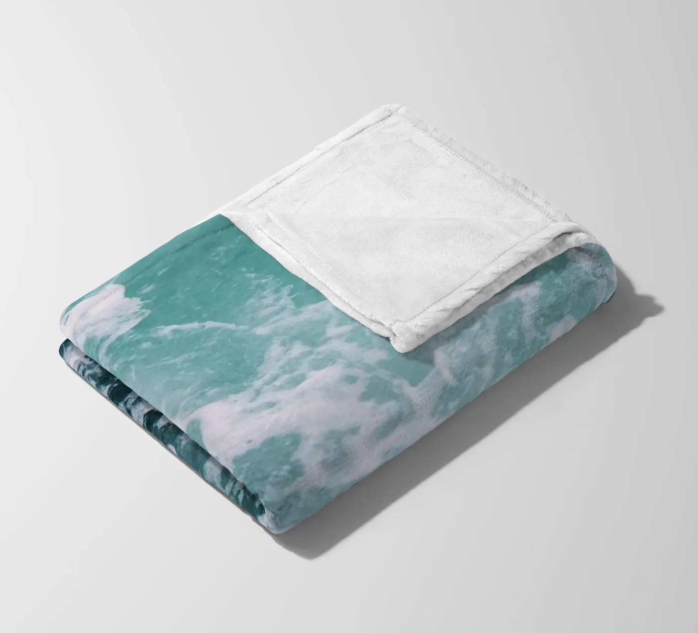 Ocean Waves fleece blanket by susea