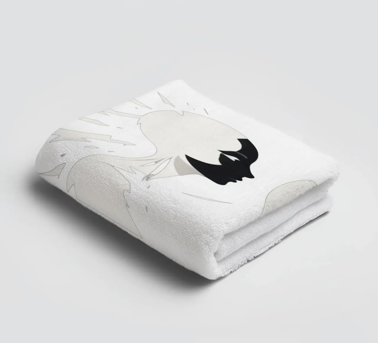 Modern design showcasing a stylized contrast between human towel by DesignDoodle