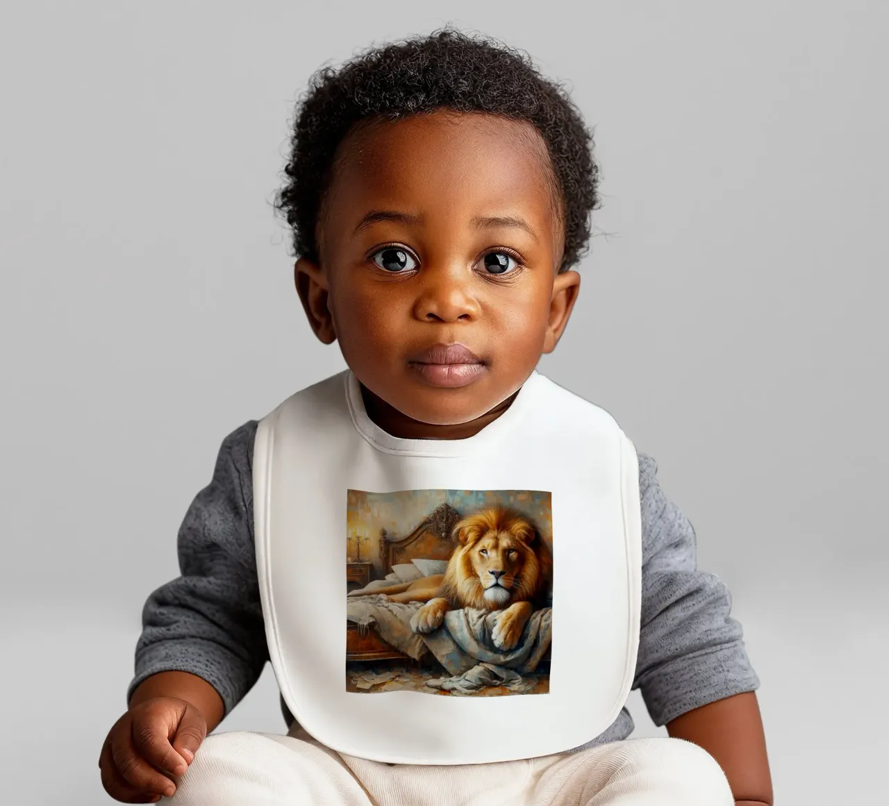 Un leone nel mio letto bavaglino da ARTVI-SHOP