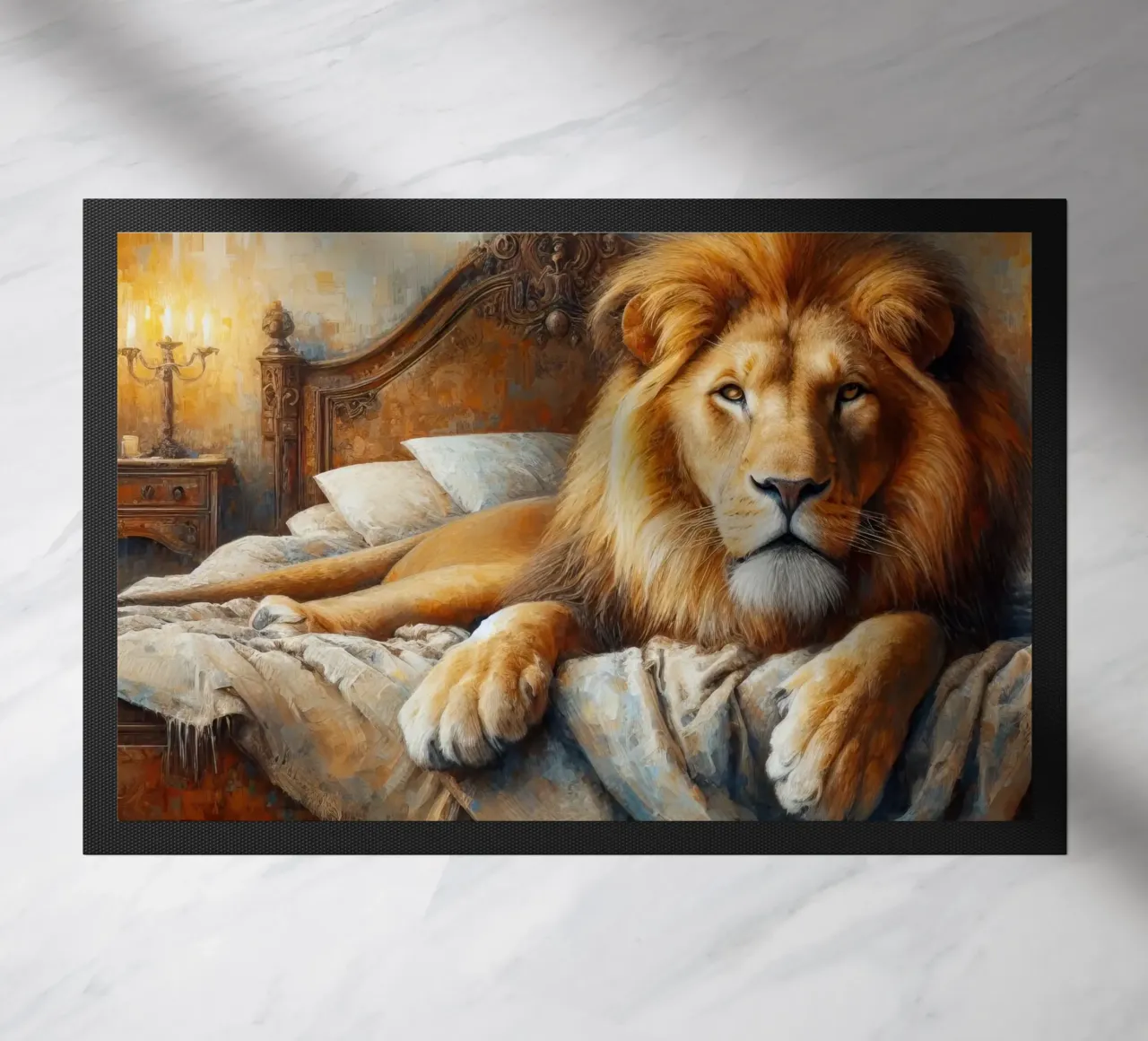 Un leone nel mio letto zerbino da ARTVI-SHOP