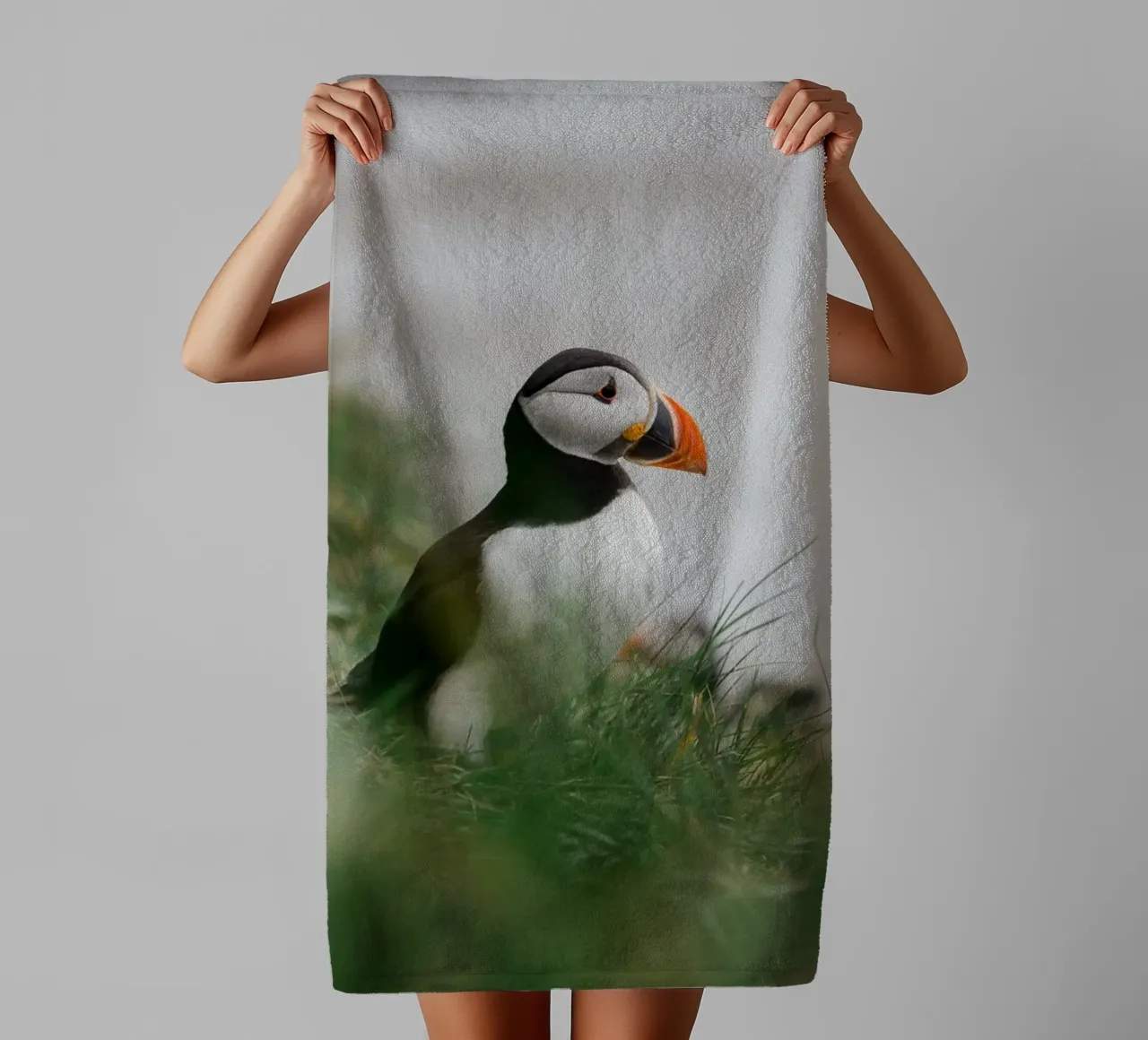 Puffin in Scotland asciugamano da bagno da susea