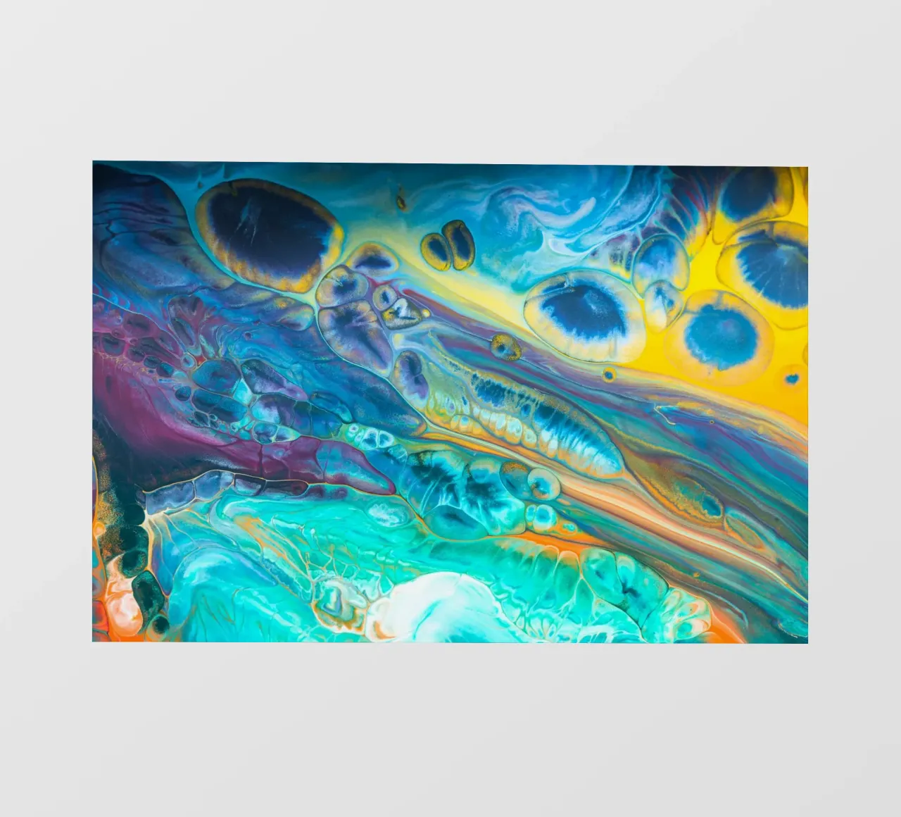 Blu Acrilico Versare Colore Liquido marmo superfici astratte Desi pellicola backlit da 🎁 ARTVI-SHOP