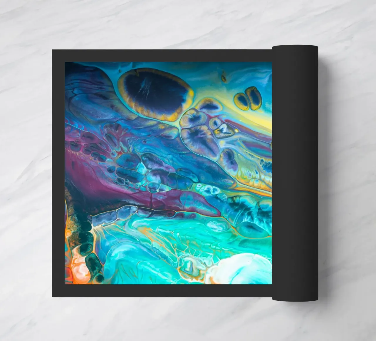 Blu Acrilico Versare Colore Liquido marmo superfici astratte Desi zerbino da 🎁 ARTVI-SHOP