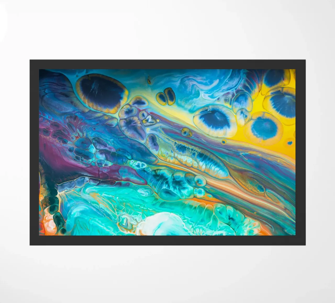 Blu Acrilico Versare Colore Liquido marmo superfici astratte Desi zerbino da 🎁 ARTVI-SHOP