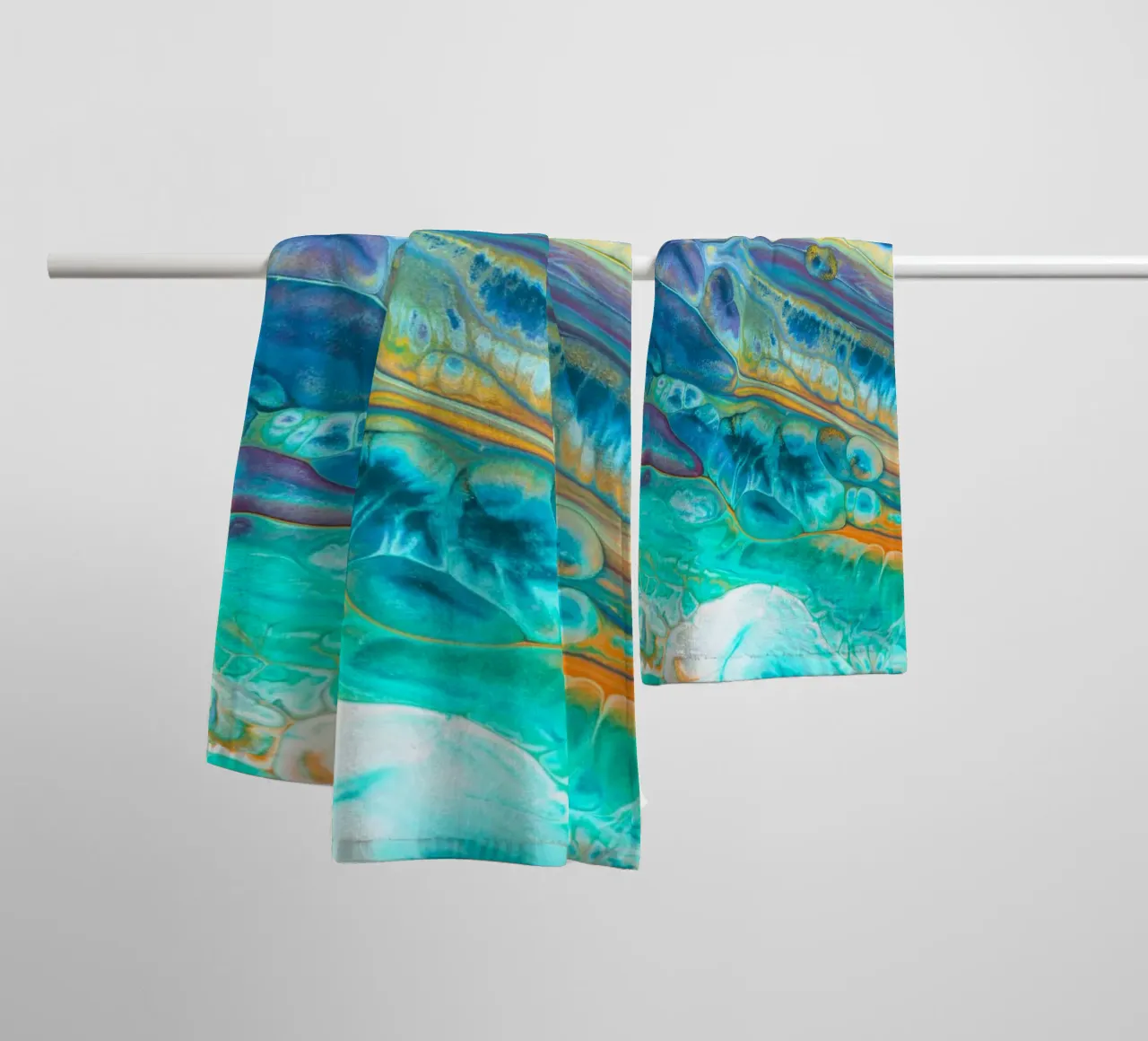 Blu Acrilico Versare Colore Liquido marmo superfici astratte Desi asciugamano da bagno da 🎁 ARTVI-SHOP