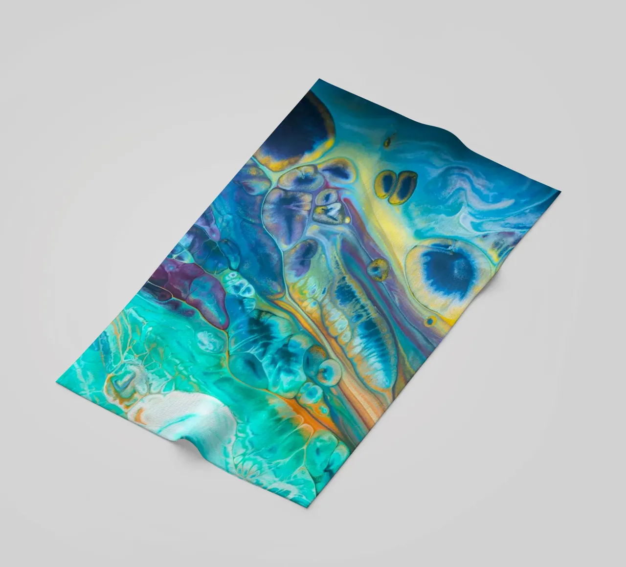 Blu Acrilico Versare Colore Liquido marmo superfici astratte Desi telo mare da 🎁 ARTVI-SHOP
