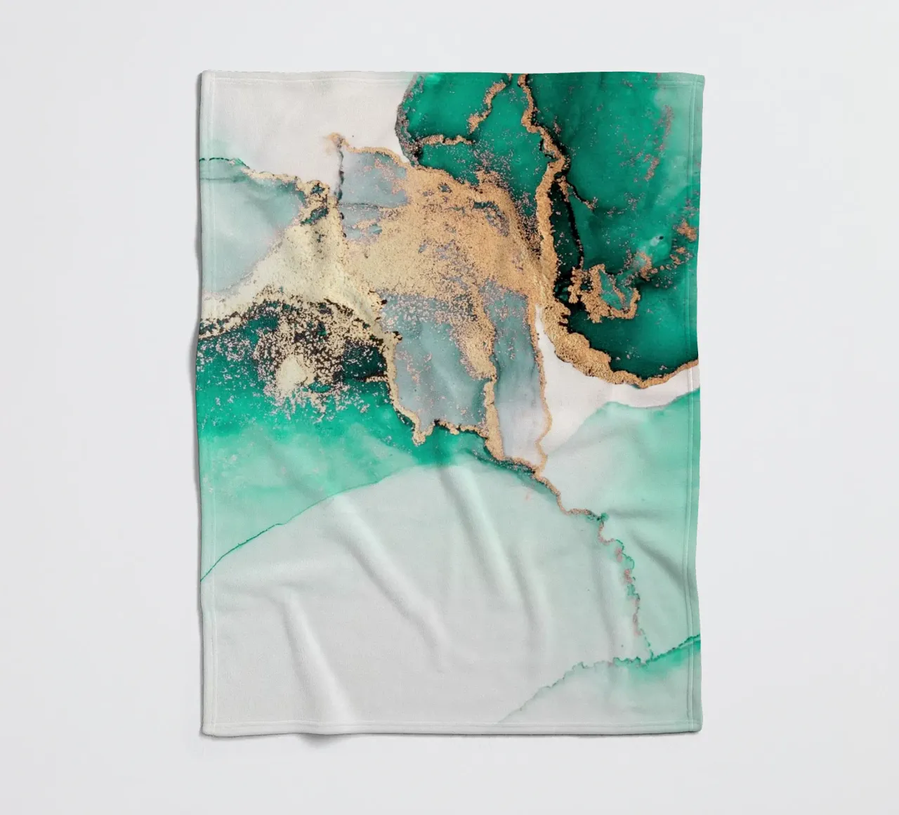 Oro verde fondo abstracto de mármol tinta líquida arte dolor manta de franela de 🎁 ARTVI-SHOP