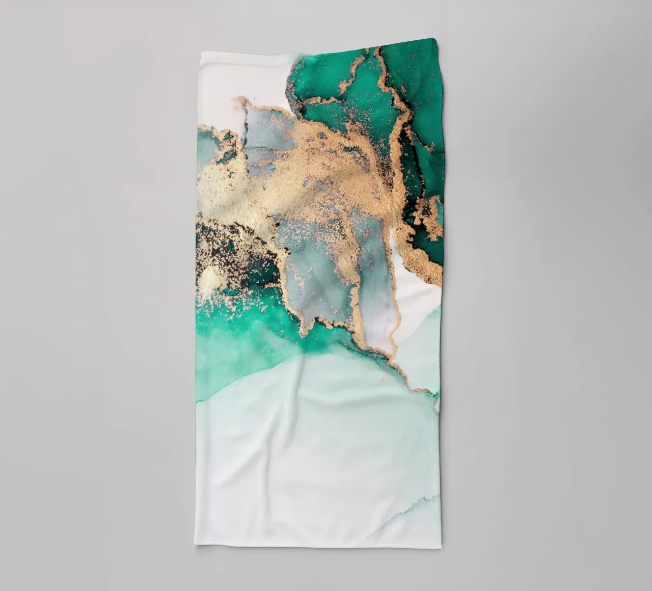 Grünes Gold abstrakten Hintergrund von Marmor flüssige Tinte Kunst Schmerz Handtuch von 🎁 ARTVI-SHOP