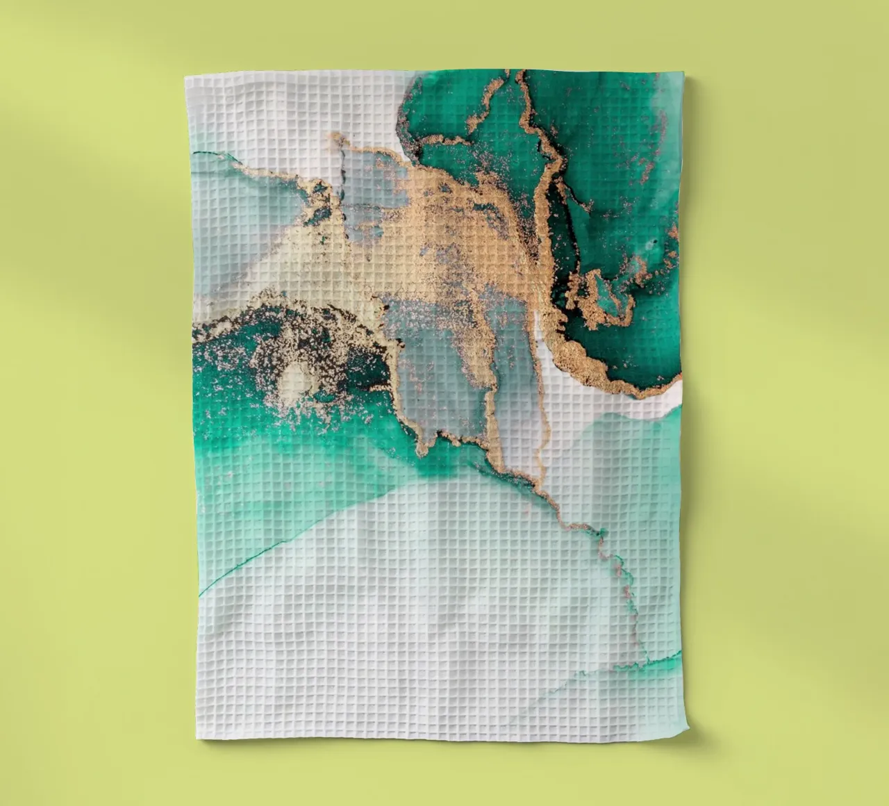 Fond abstrait vert-or de marbre à l'encre liquide peinture torchon de 🎁 ARTVI-SHOP