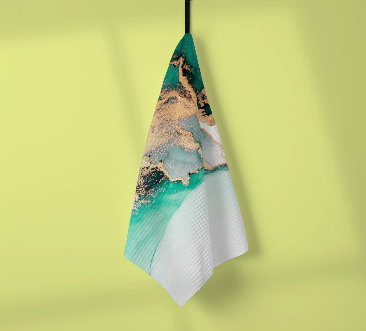 Fond abstrait vert-or de marbre à l'encre liquide peinture torchon de 🎁 ARTVI-SHOP