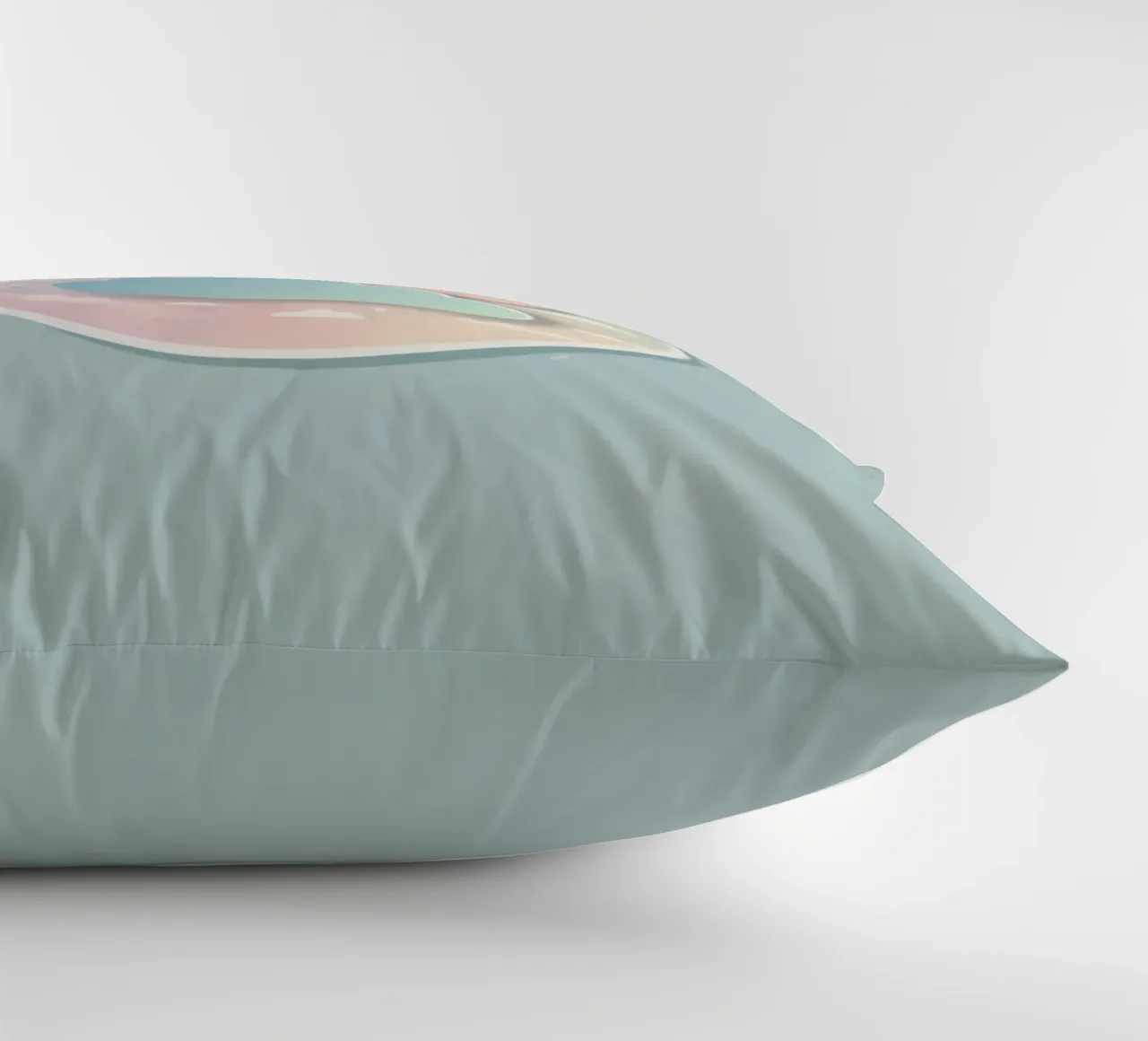 cloud design in circular frame with soft colors and artistic decorative cushion by DesignDoodle