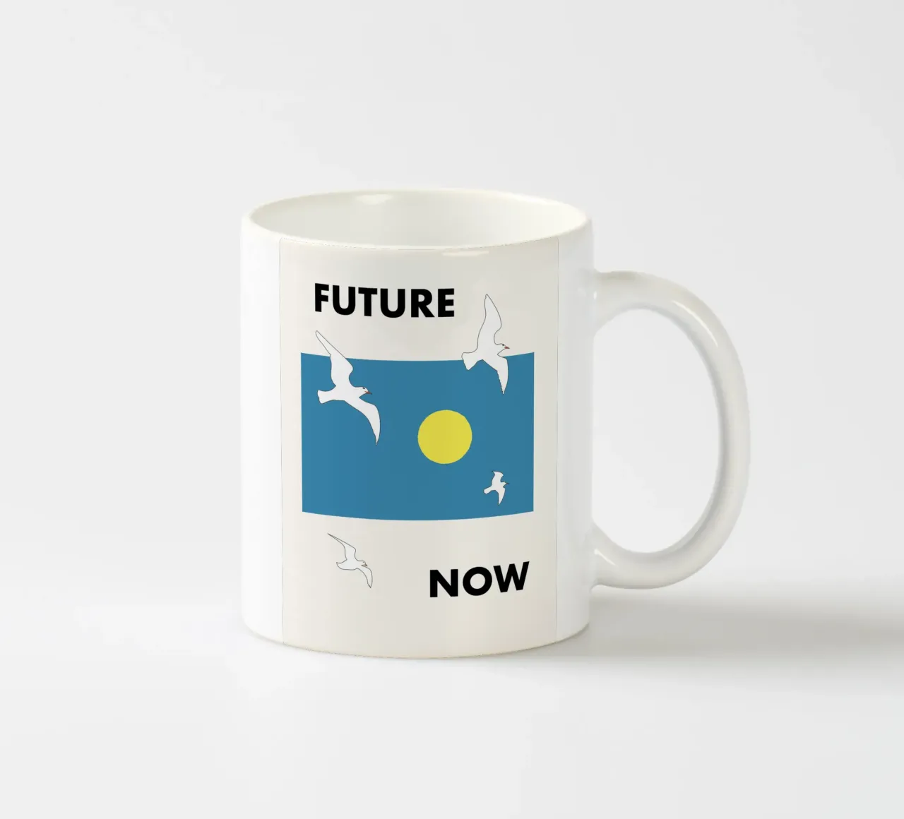 FUTURO ORA - GABBIANI tazza in ceramica da natural neutral
