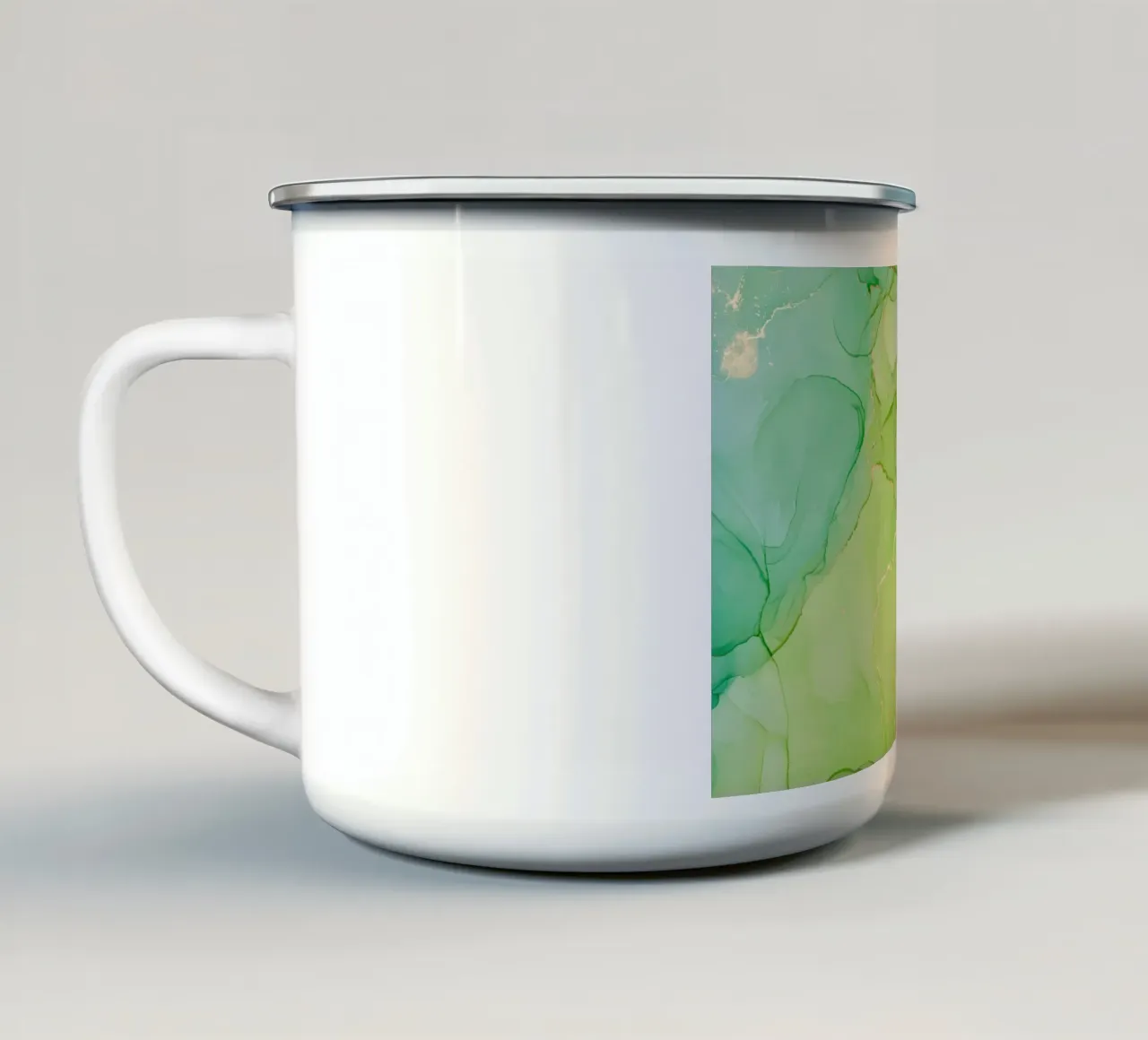 Inchiostro ad alcool colorato e traslucido. texture marmorea multicolore tazza in smalto da ARTVI-SHOP