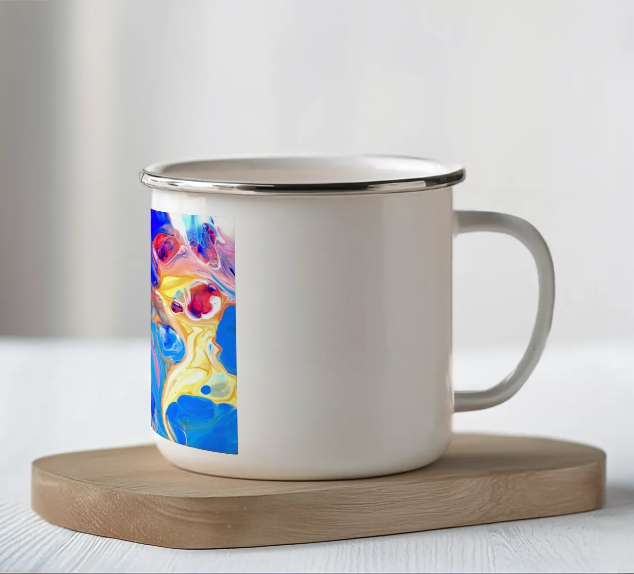 Sfondo di vernice acrilica che cola, colori di lusso tazza in smalto da ARTVI-SHOP