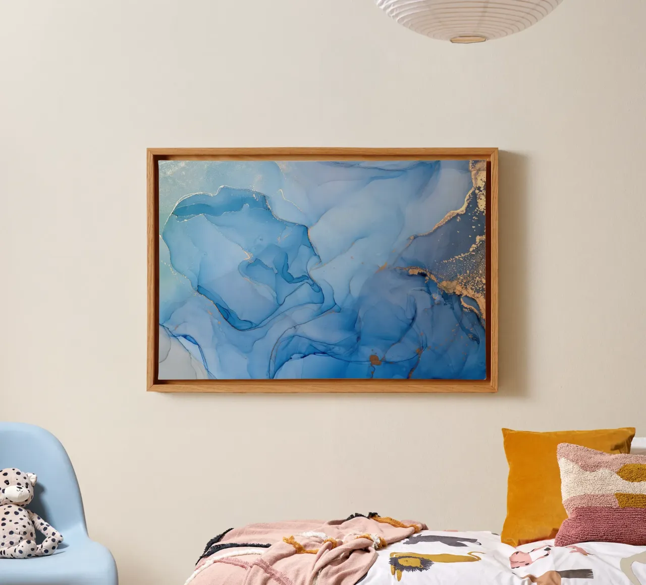 Abstracte kleurrijke achtergrond, behang Mengsel van acrylverf canvas met Baklijst van 🎁 ARTVI-SHOP