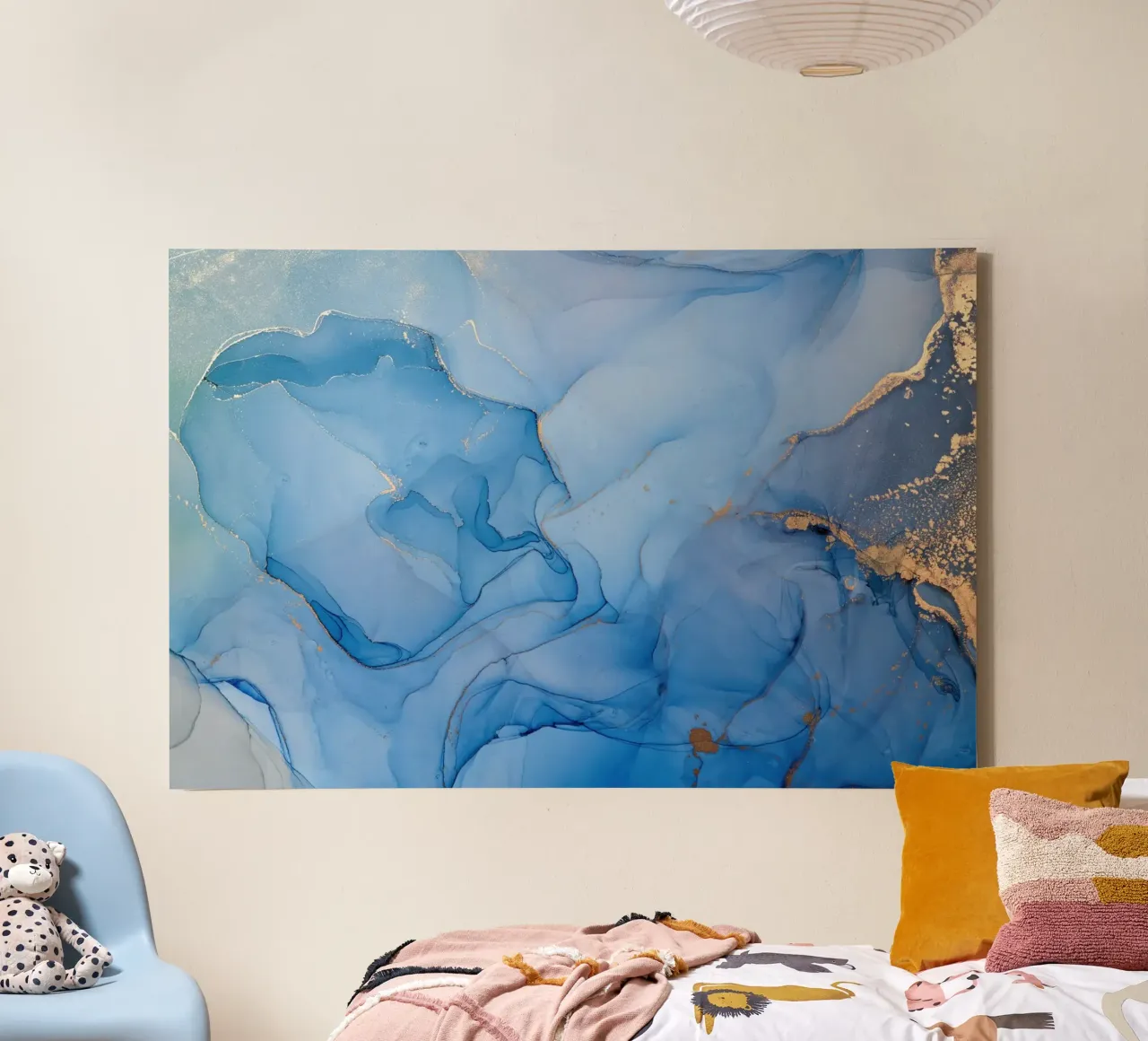 Abstracte kleurrijke achtergrond, behang Mengsel van acrylverf canvas met Baklijst van 🎁 ARTVI-SHOP