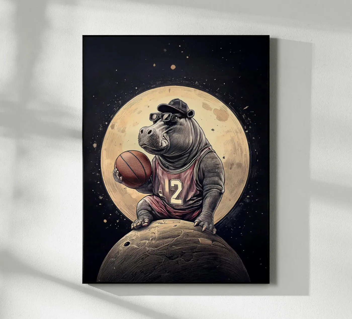 Hippo Moon acryl van tylerstudio