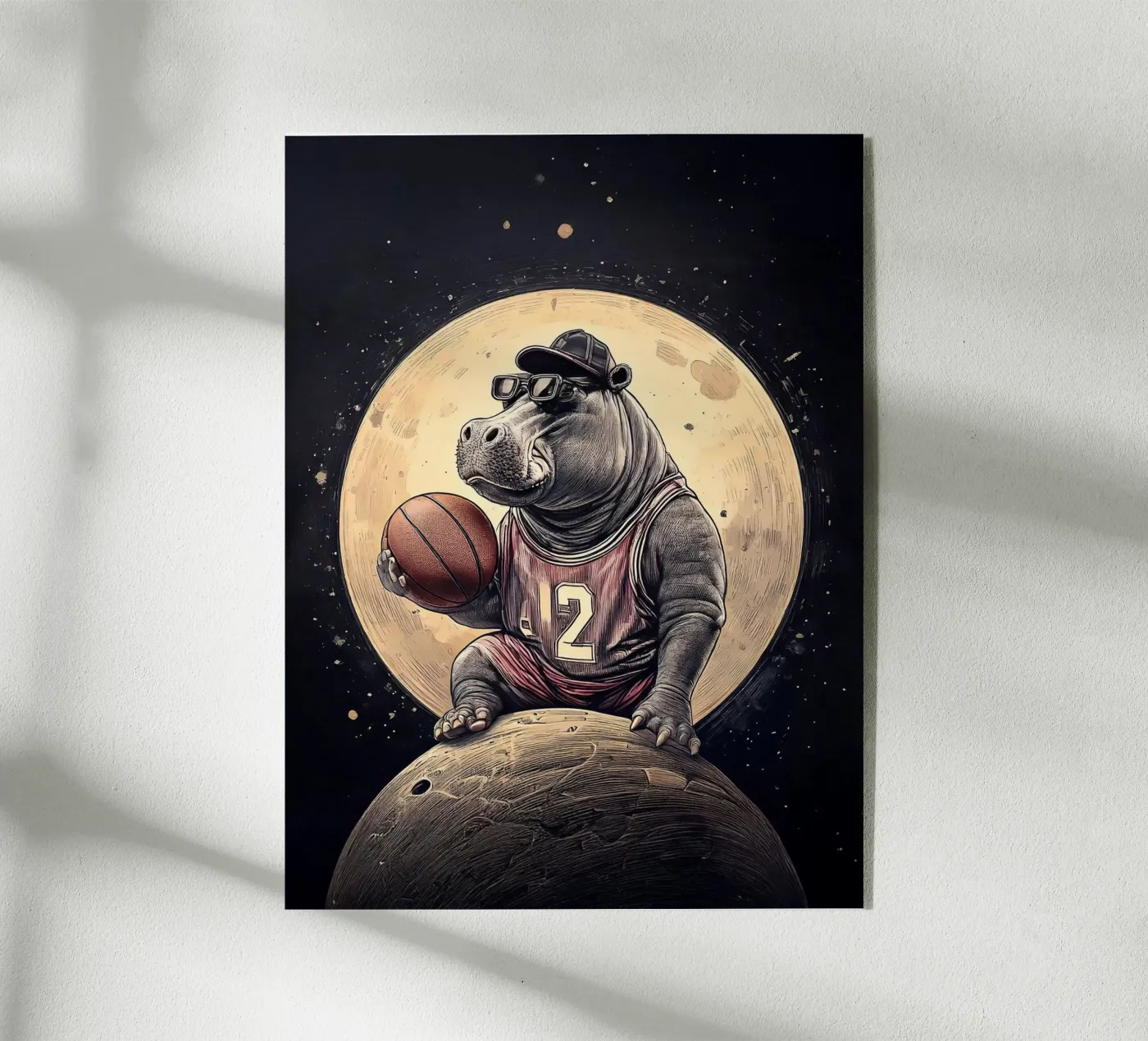 Hippo Moon acryl van tylerstudio