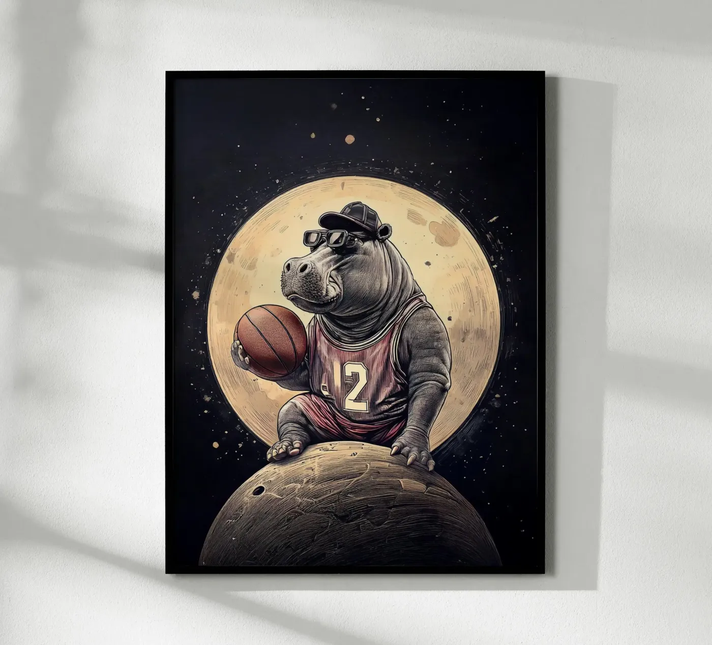 Hippo Moon poster by tylerstudio