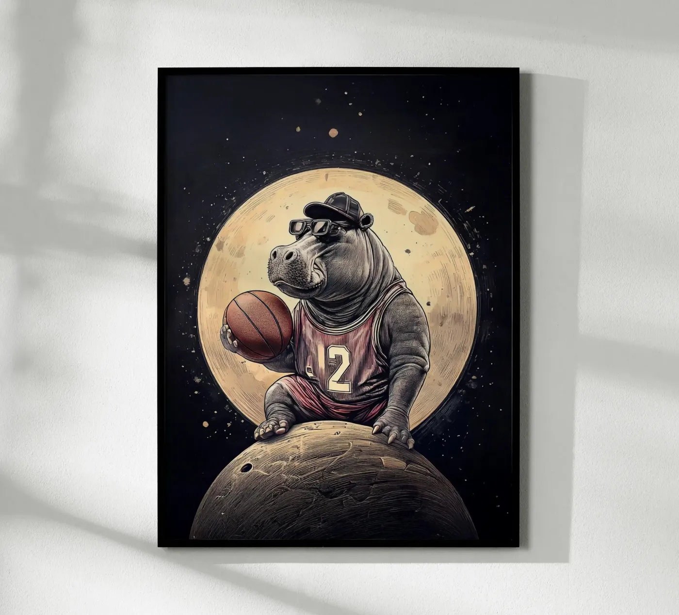 Hippo Moon poster by tylerstudio