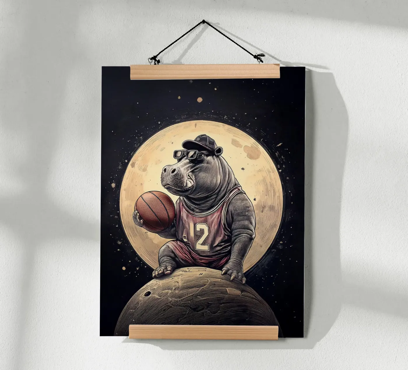 Hippo Moon poster by tylerstudio