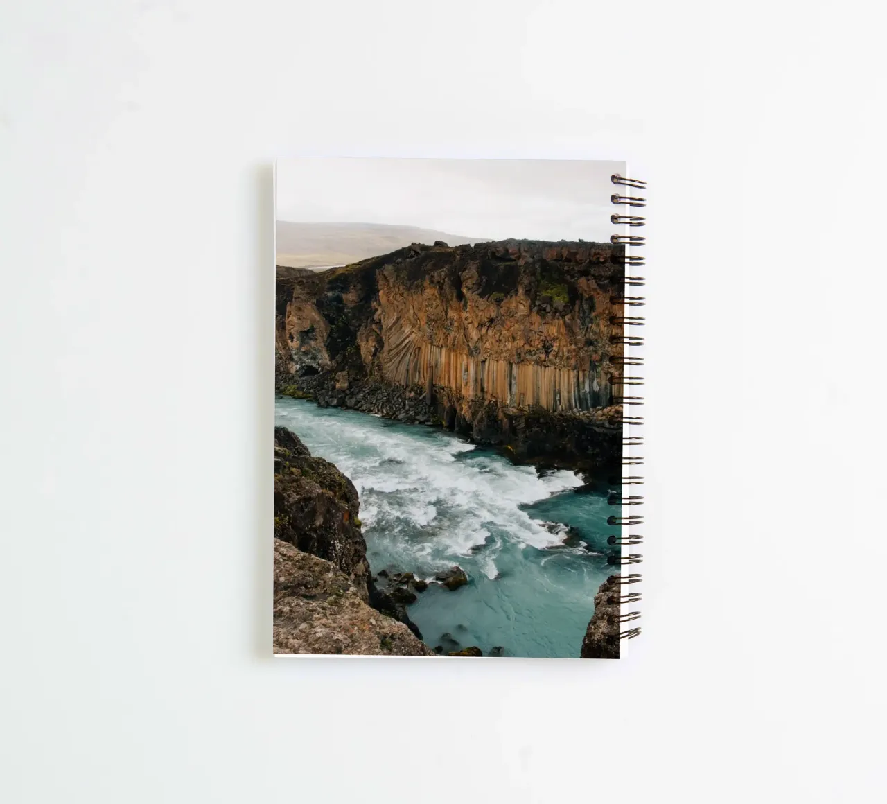 Landscape at Aldeyjarfoss on Iceland spiral notebook by susea