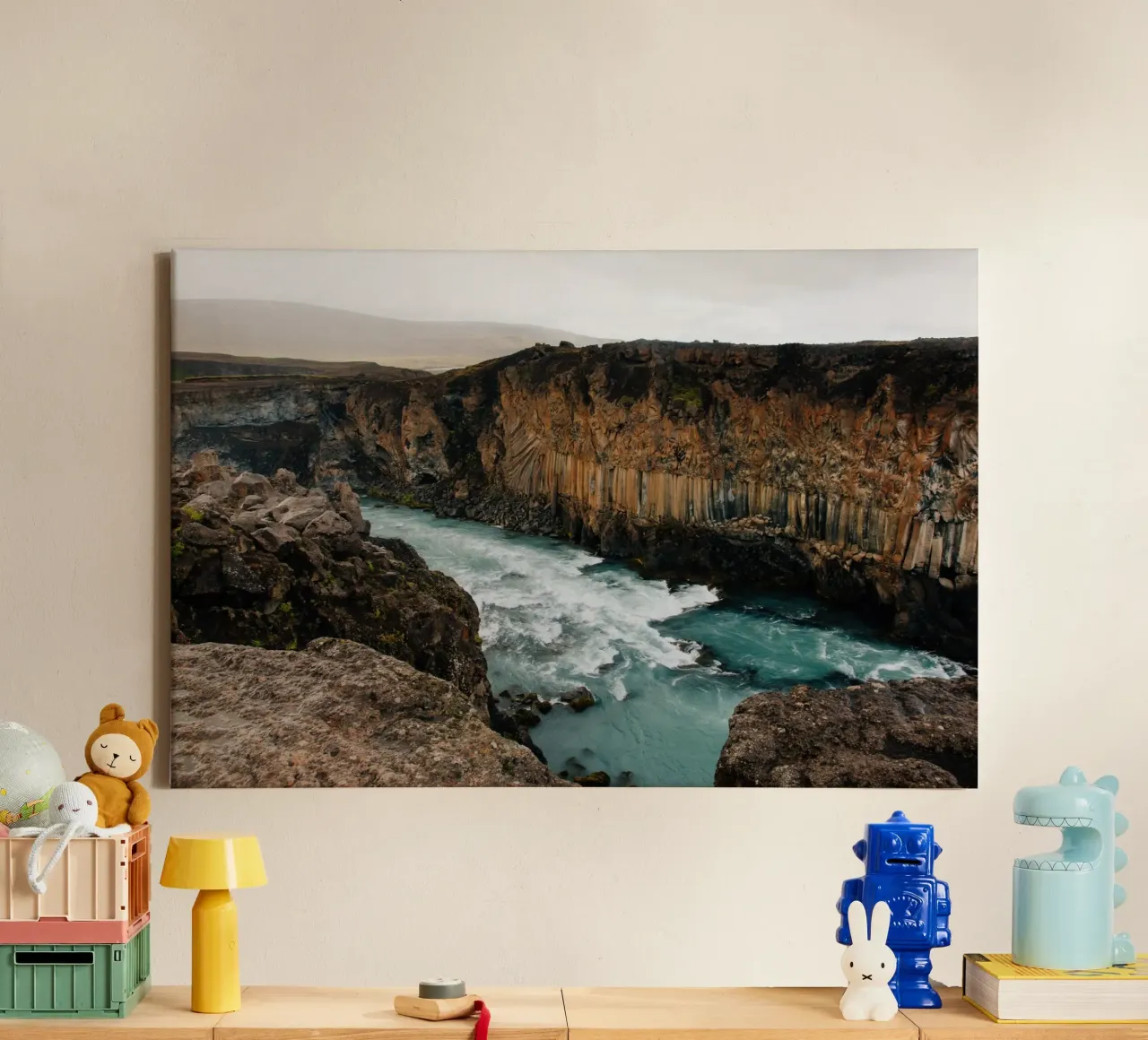 Landscape at Aldeyjarfoss on Iceland canvas by susea